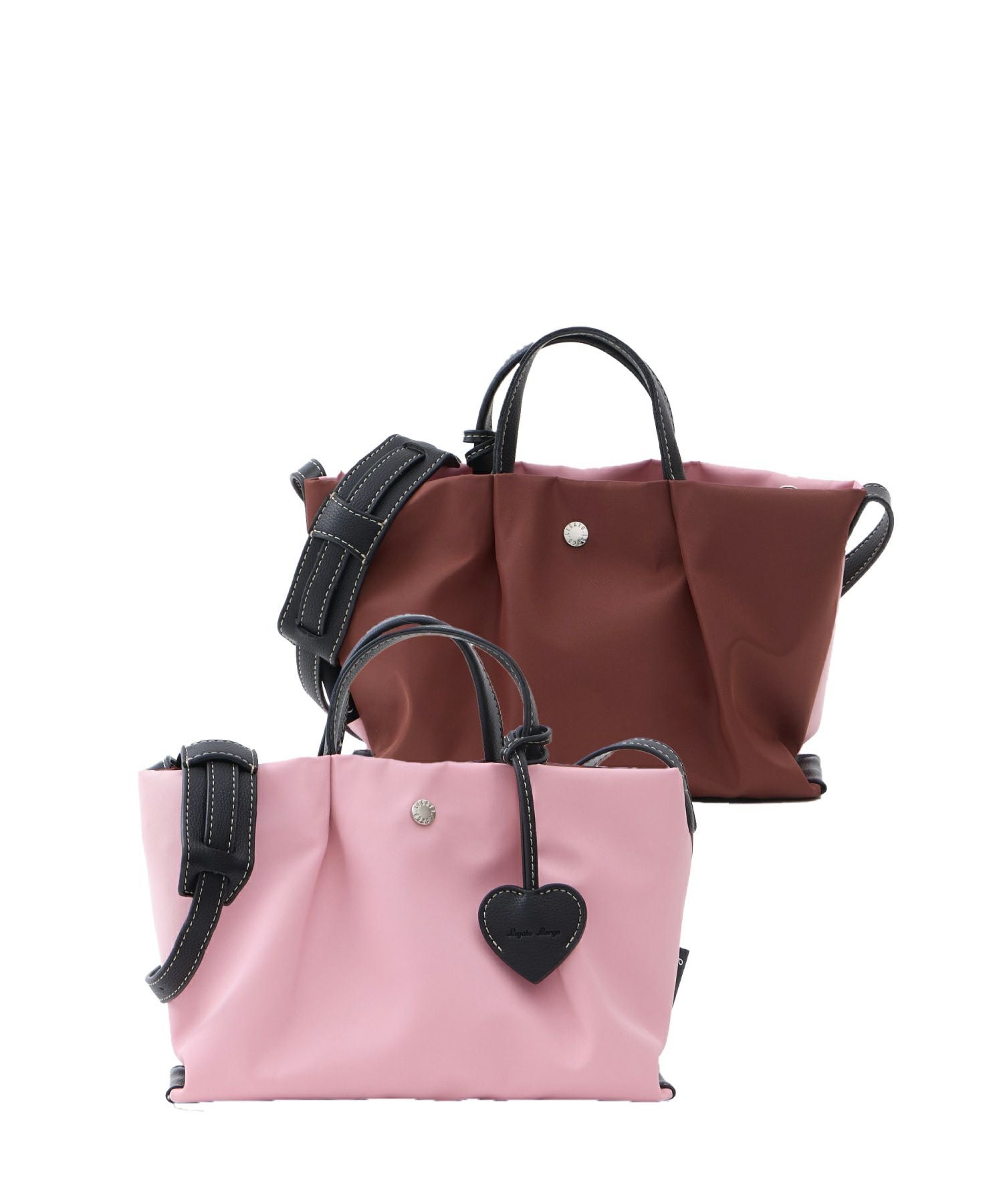 Legato Largo ショルダーバッグ 肩楽 撥水 自立 ｼｮﾙﾀﾞｰﾊﾟｯﾄﾞ付き Wﾌｪｲｽ ｸﾛｼｪｯﾄ付き 底鋲付き mini 肩楽 LH-X0591