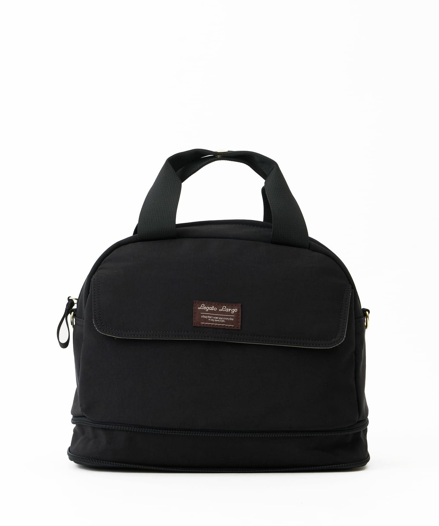 Legato Largo ショルダーバッグ 拡張 軽量 自立 撥水 2WAY ﾊﾝﾄﾞﾙ留め付 600mlﾎﾞﾄﾙと長財布が同時収納 0 ひろがるかばん LH-W0112