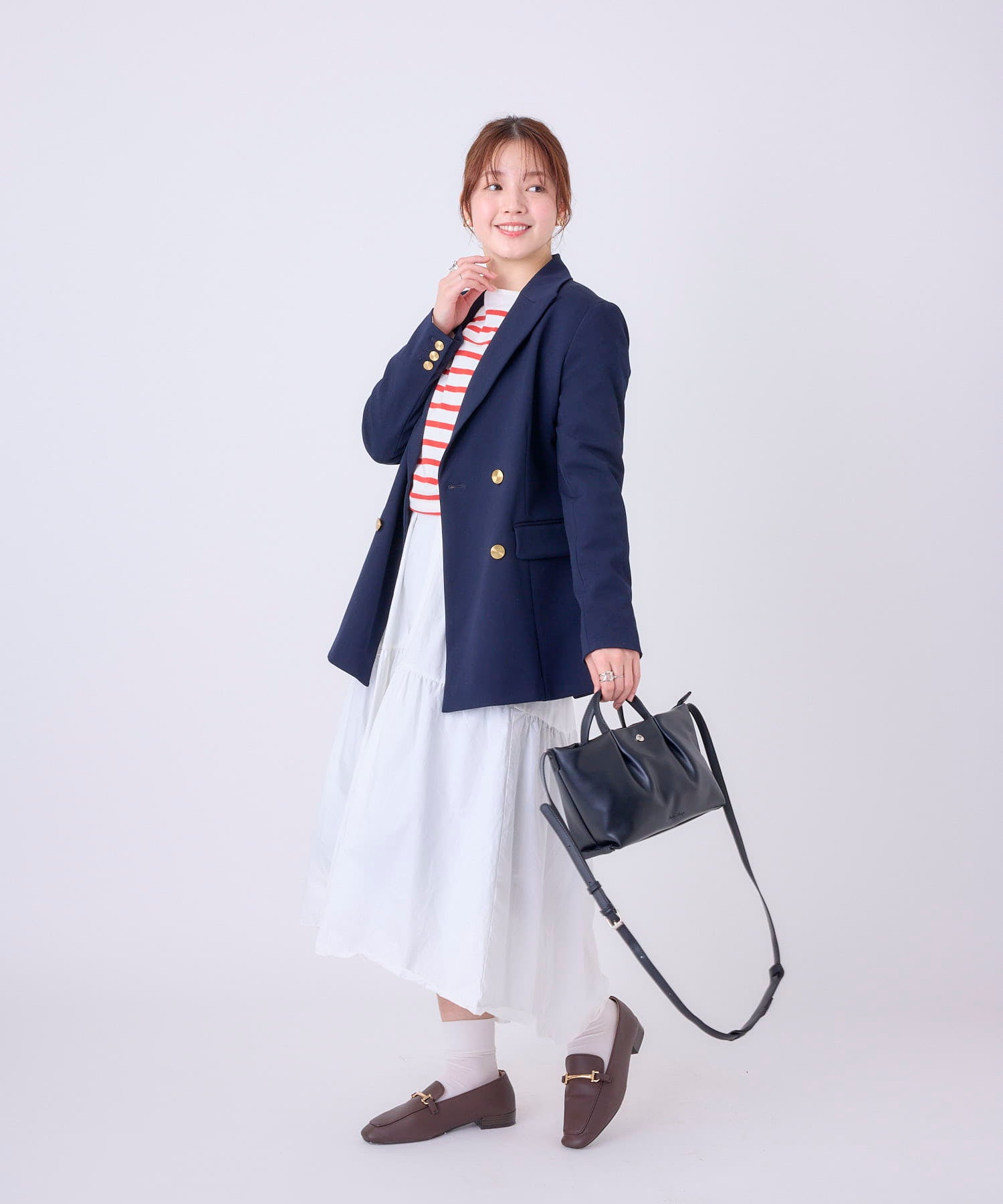 Legato Largo ショルダーバッグ 三層 ハンドル付き ショルダーパッド 肩楽 mini 肩楽 LH-W0163