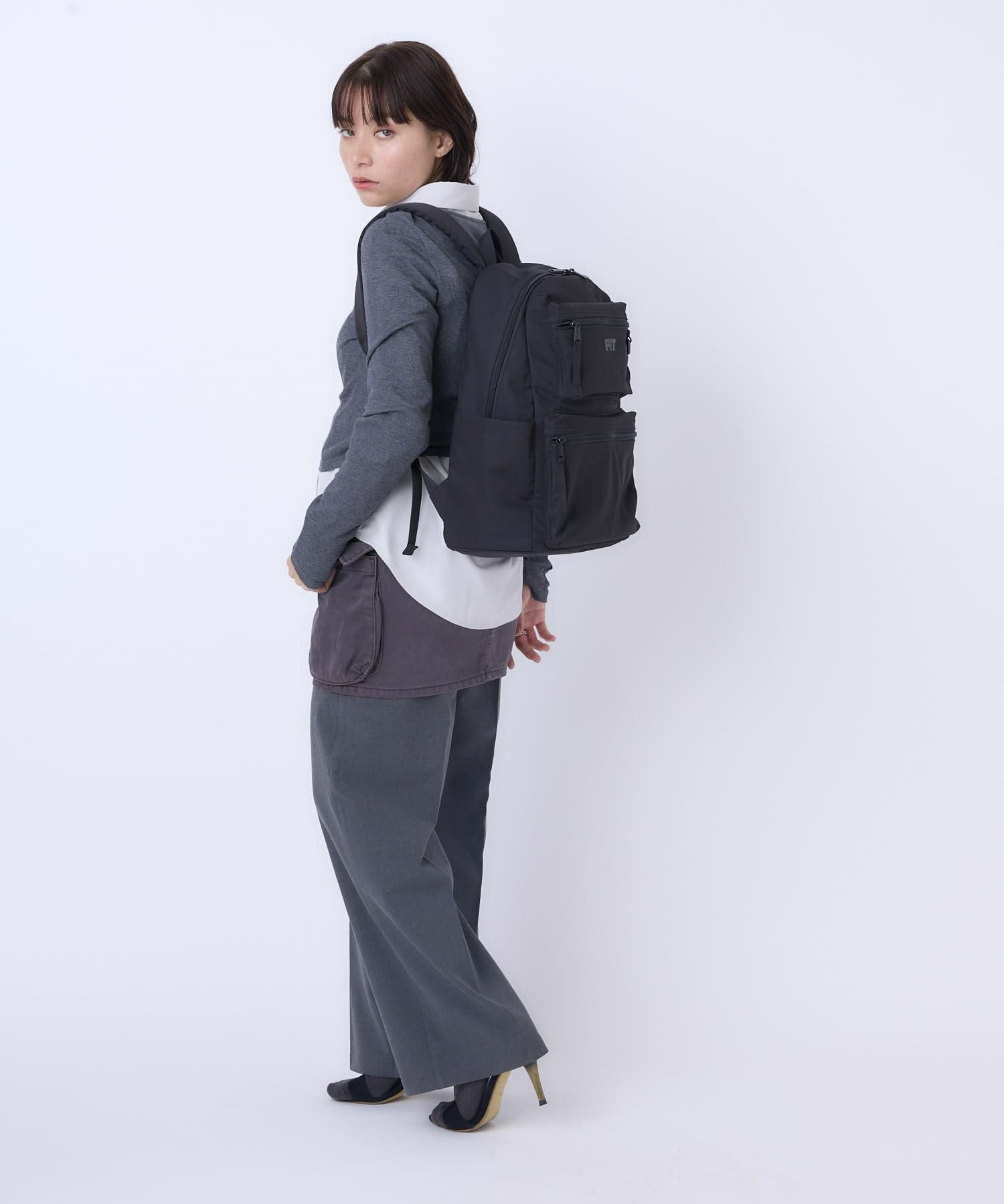 anello FIT LYRA バックパック リュック A4収納 軽量 両面撥水 AGB5125 ブラック