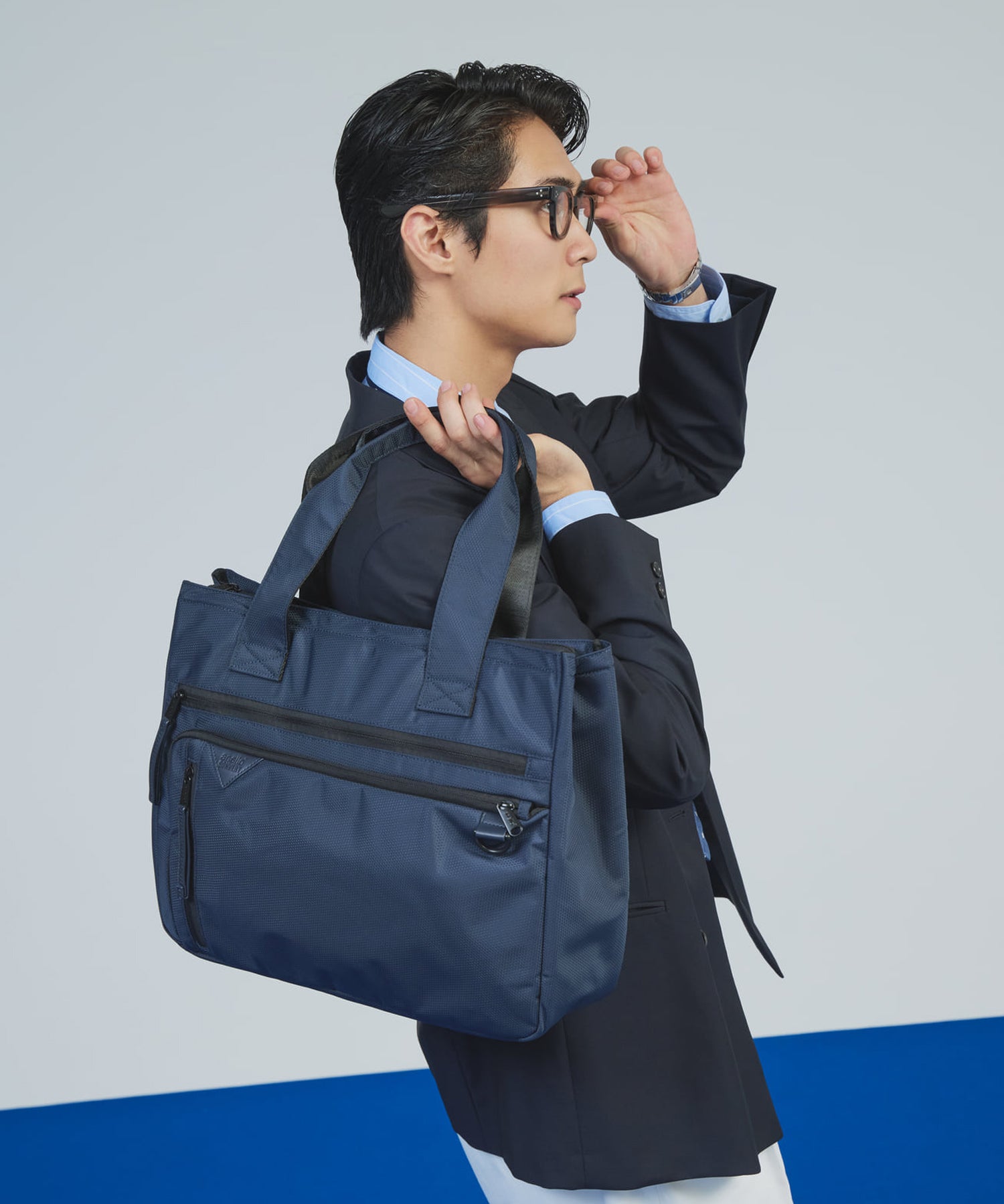 新品 CRJ professional(P3D V4.5+) アドオンソフト anello ビジネストート DEVON｜520g 15インチPC対応 L字ガジェット 撥水