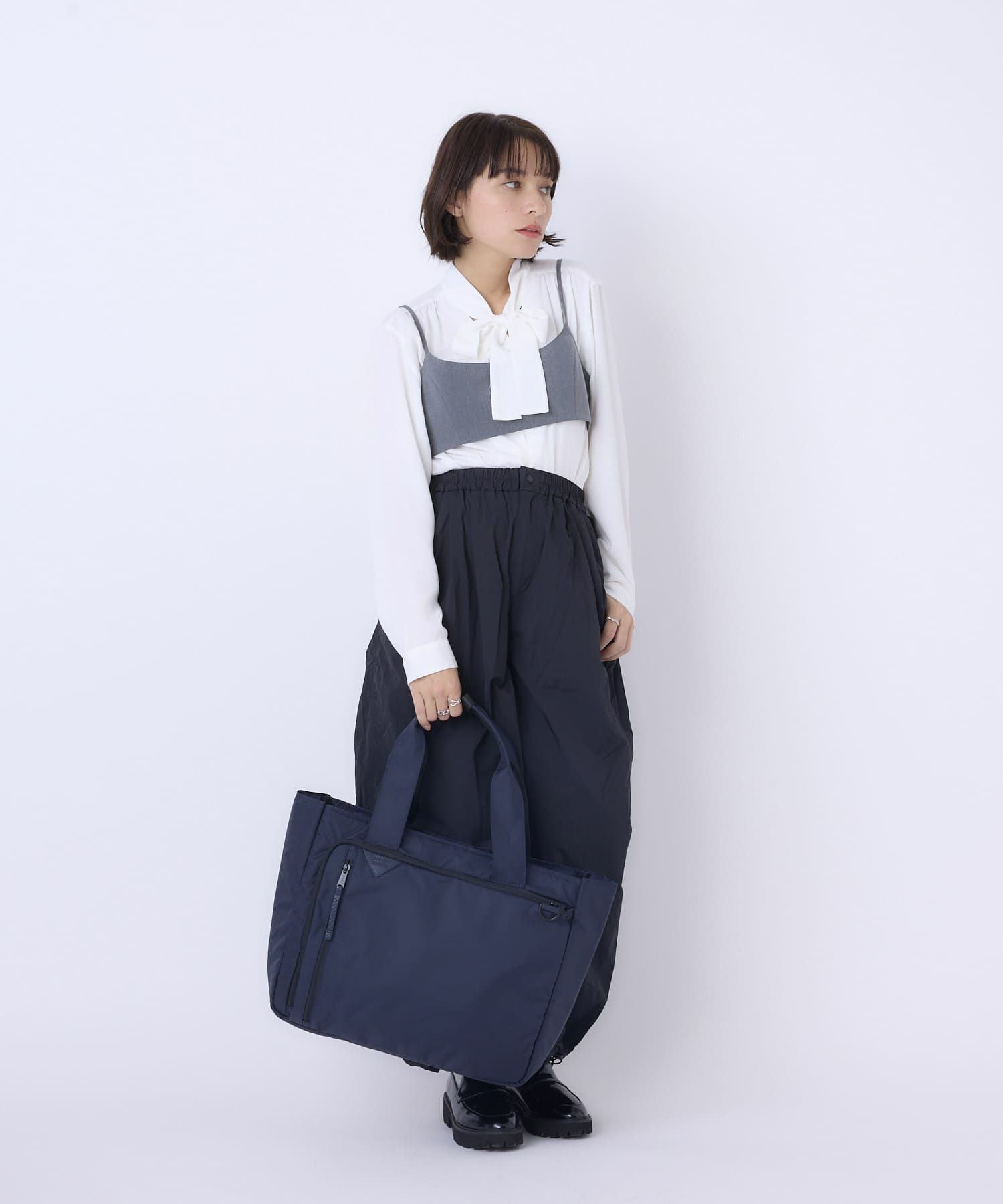 anello CONVERT DEVON トートバッグ PC収納 15インチ A4　キャリーオン AGB5133 ネイビー