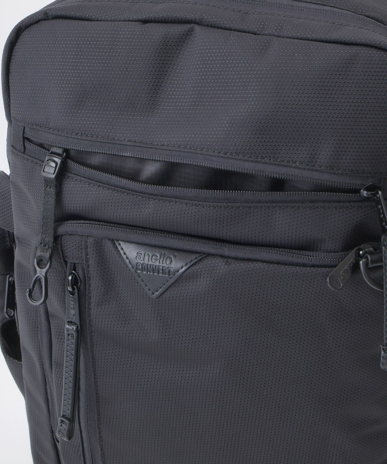 anello CONVERT DEVON バックパック リュック ２WAY 多機能 PC収納 A4 撥水 AGB5134 ブラック