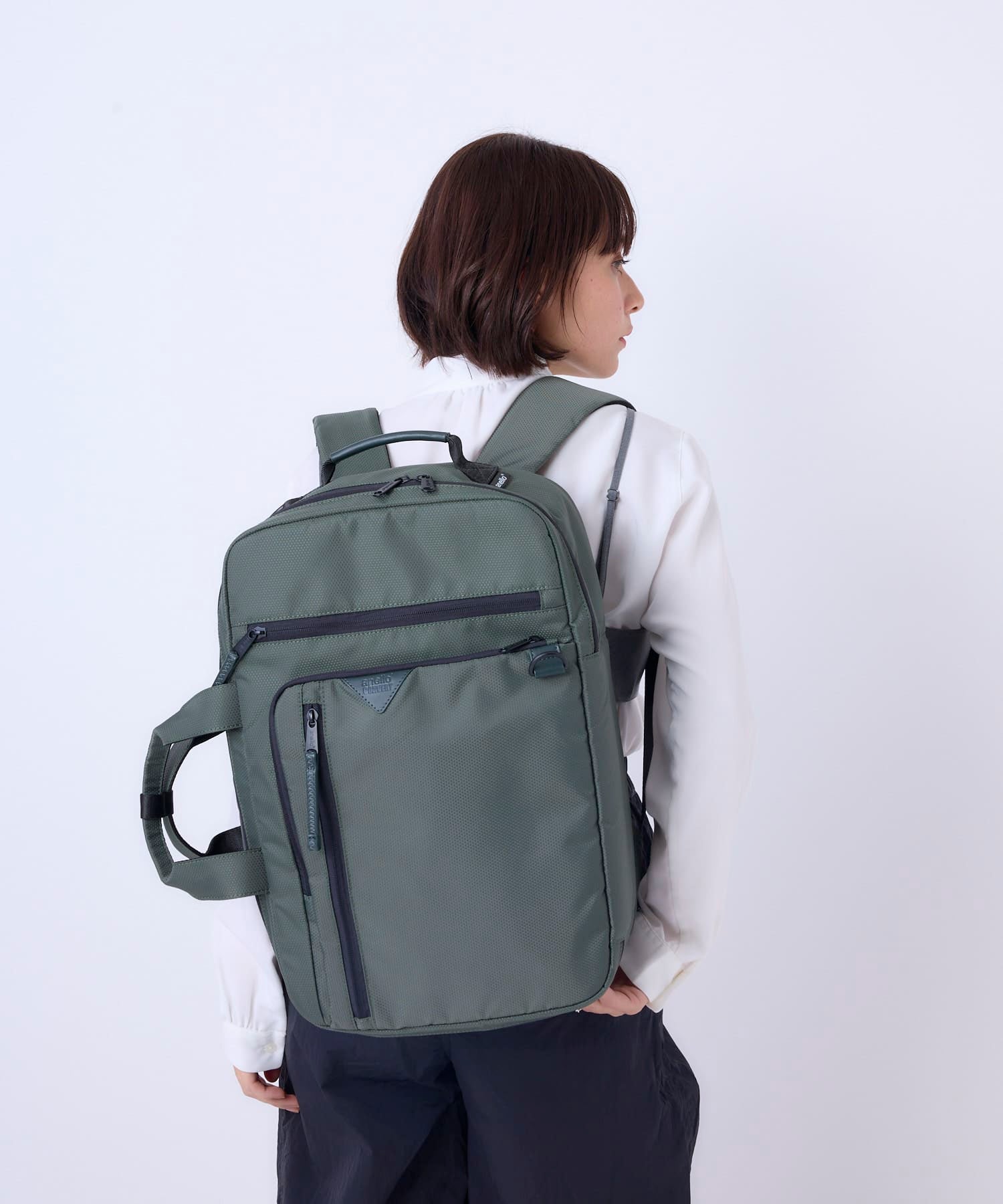 anello CONVERT DEVON バックパック リュック ２WAY 多機能 PC収納 A4 撥水 AGB5134 オリーブ