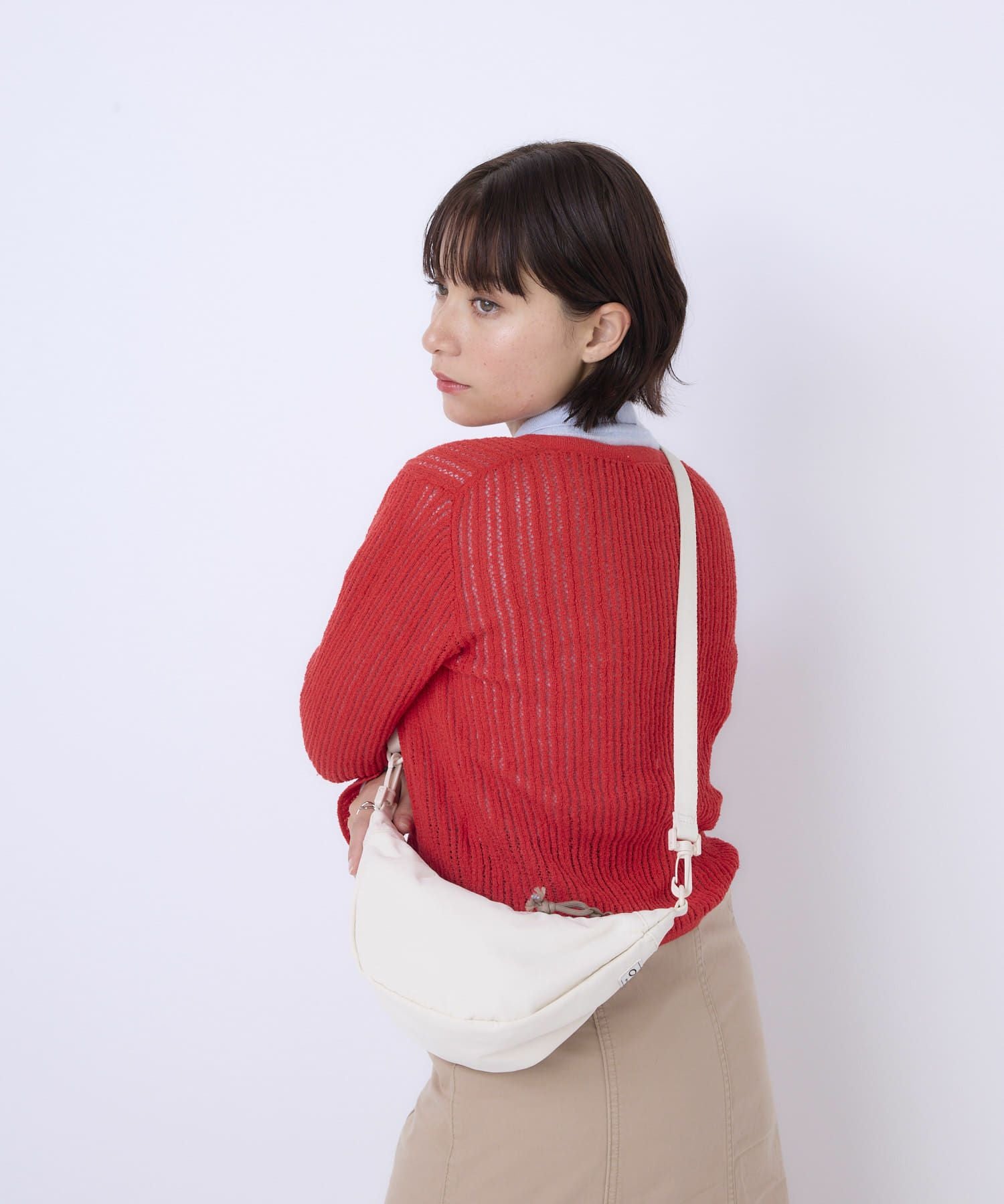 anello MATE POMY　ミニショルダー ショルダーバッグ 2WAY 軽量　両面撥水 AIY0211 アイボリー