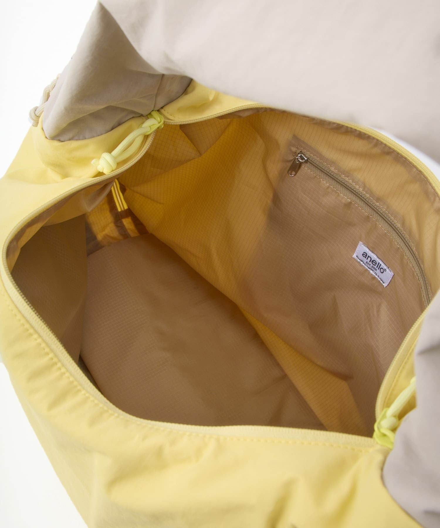 anello MATE トートバッグ A4収納 軽量 両面撥水 AIY0212 ライトイエロー