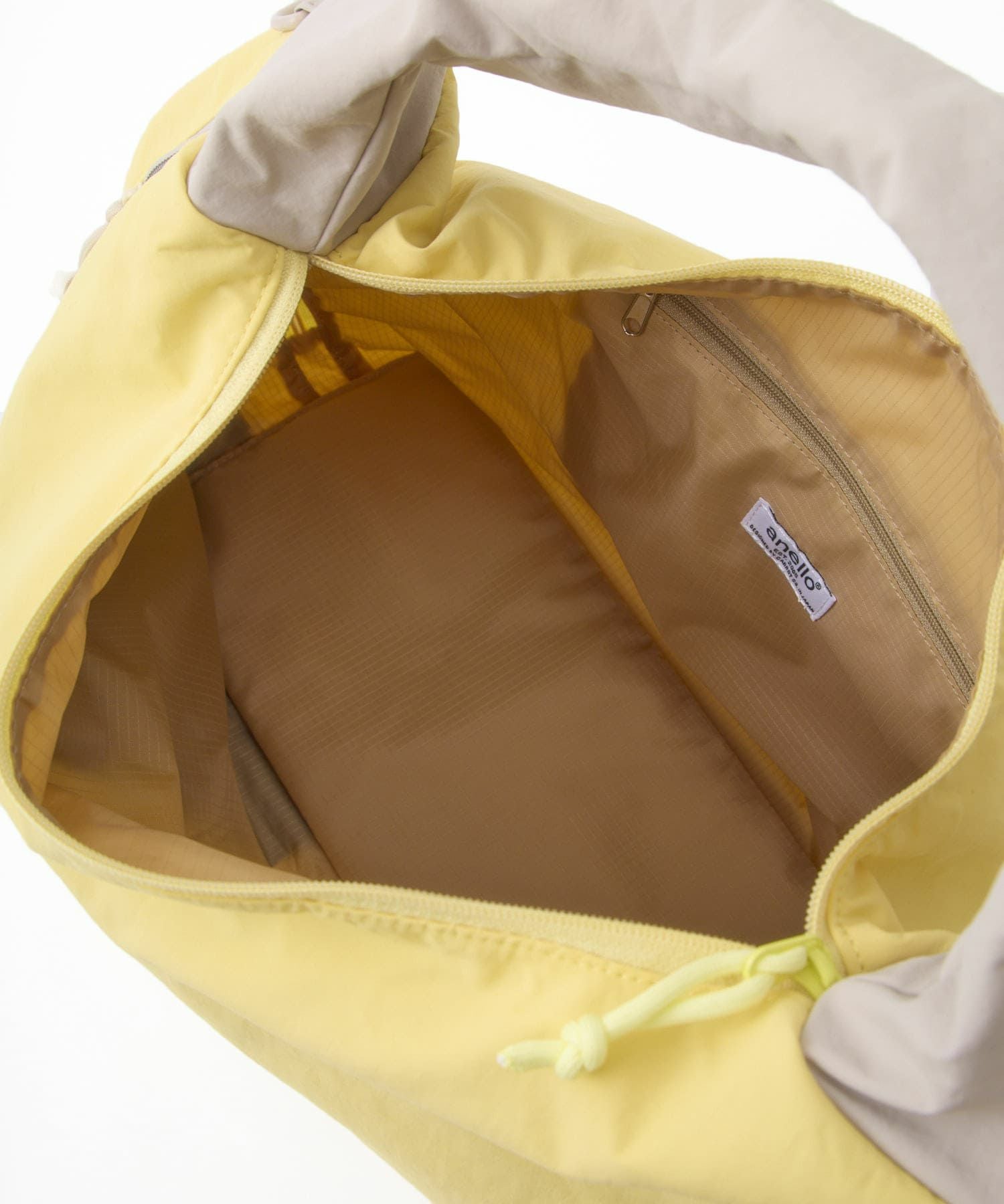 anello MATE BIGトートバッグ トートバッグ 大容量 A4収納 軽量 両面撥水 AIY0213 ライトイエロー