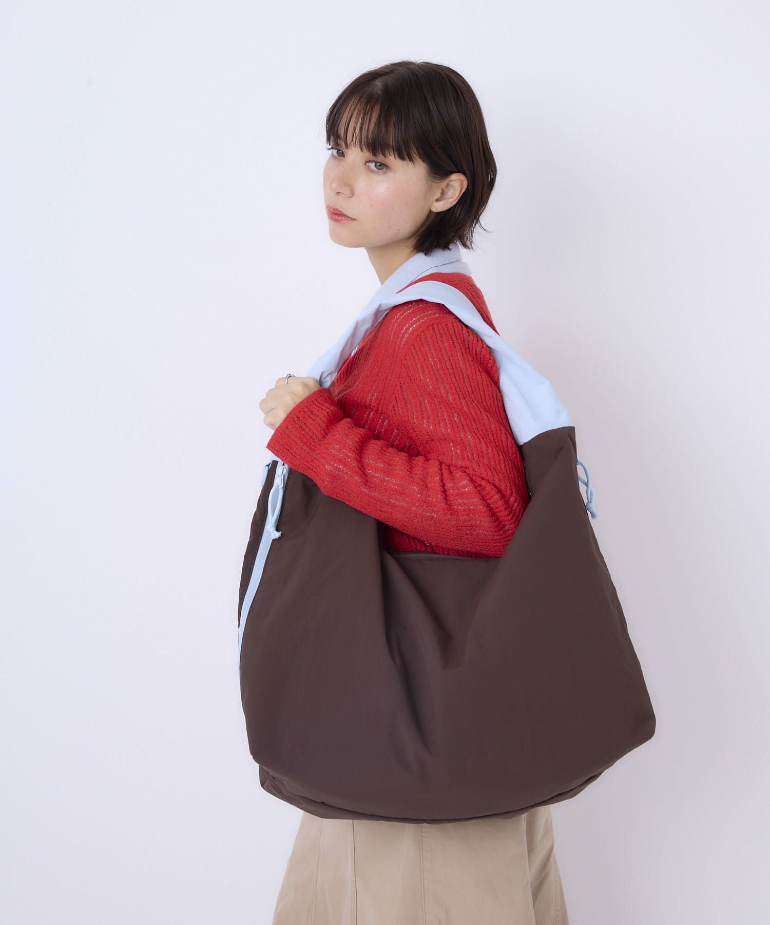 anello MATE BIGトートバッグ トートバッグ 大容量 A4収納 軽量 両面撥水 AIY0213 ブラウン