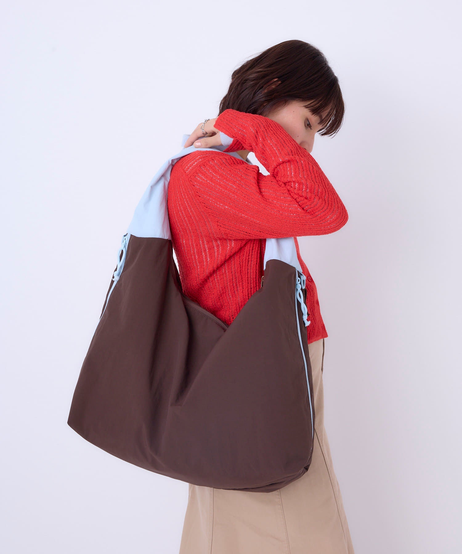 anello MATE BIGトートバッグ トートバッグ 大容量 A4収納 軽量 両面撥水 AIY0213 ブラウン