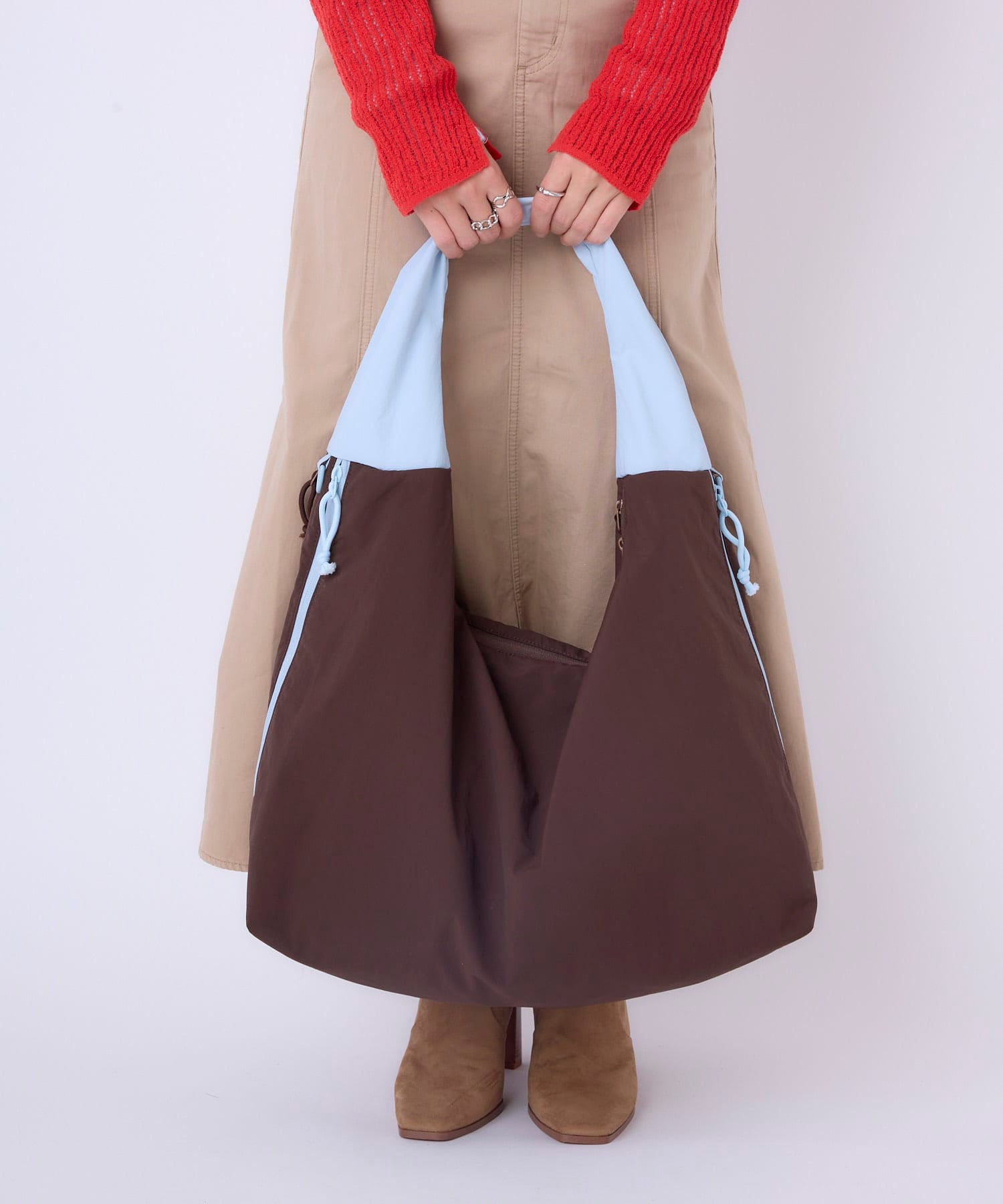 anello MATE BIGトートバッグ トートバッグ 大容量 A4収納 軽量 両面撥水 AIY0213 ブラウン