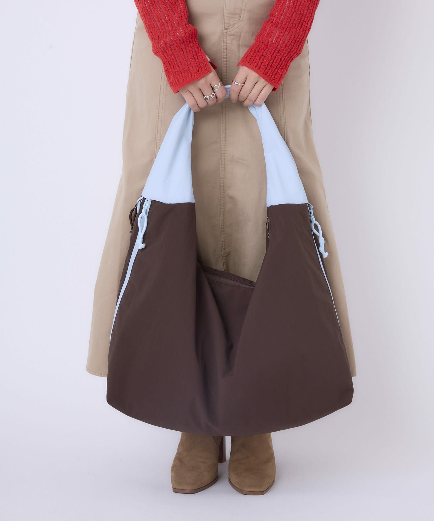 anello MATE BIGトートバッグ トートバッグ 大容量 A4収納 軽量 両面撥水 AIY0213 ブラウン