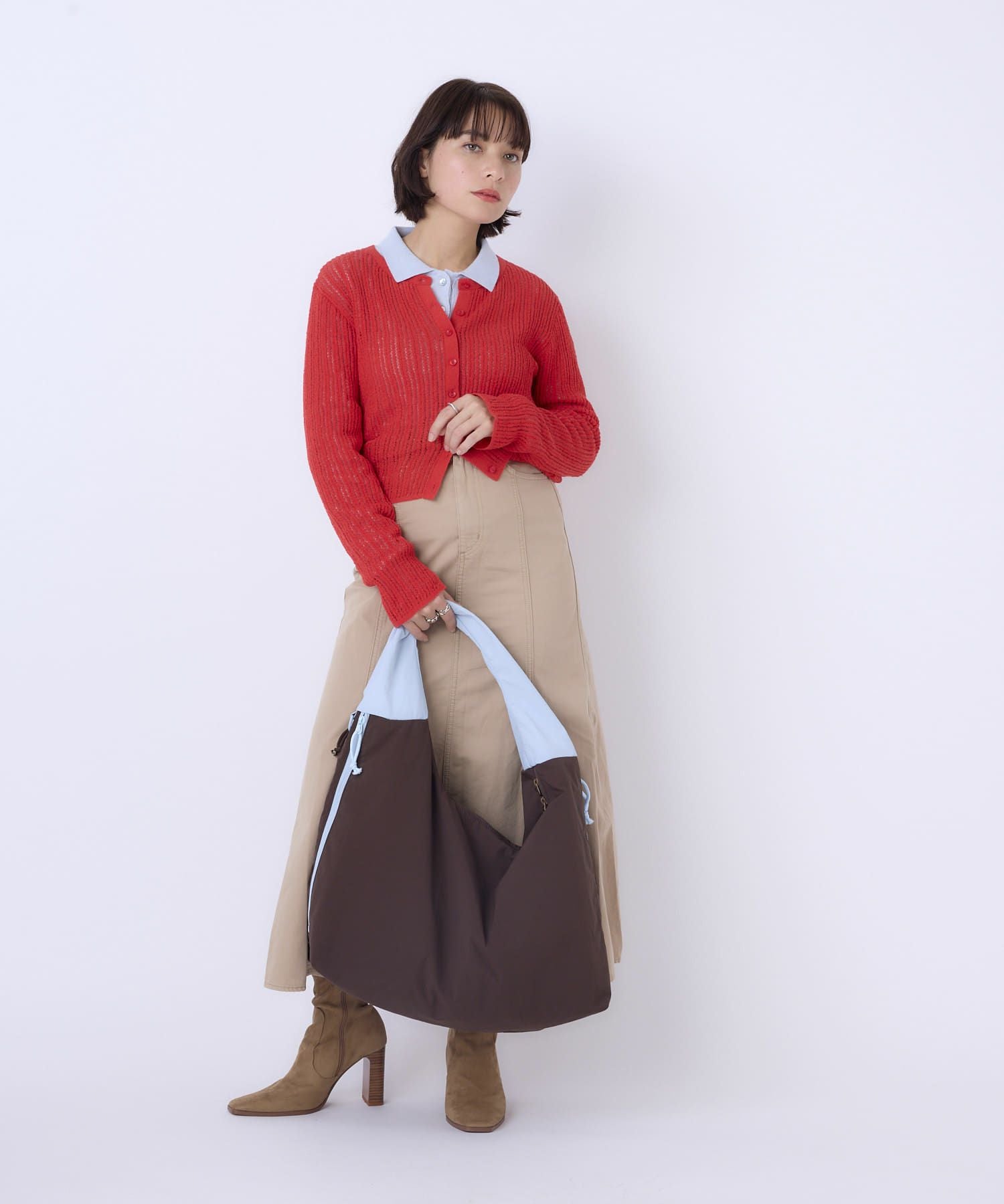 anello MATE BIGトートバッグ トートバッグ 大容量 A4収納 軽量 両面撥水 AIY0213 ブラウン