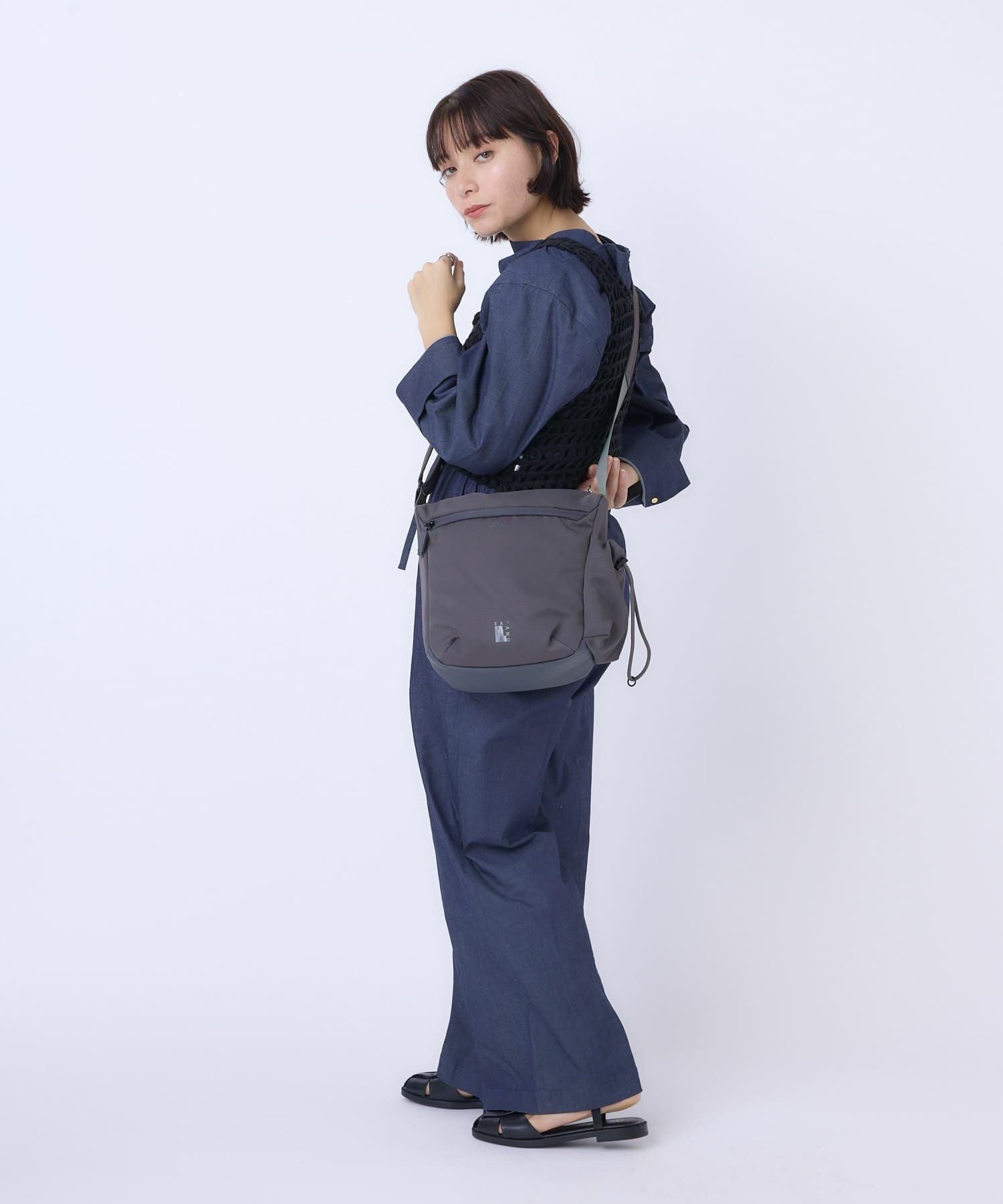 anello ショルダーバッグ 両面撥水 A5収納 JASPER ATB5141 グレー