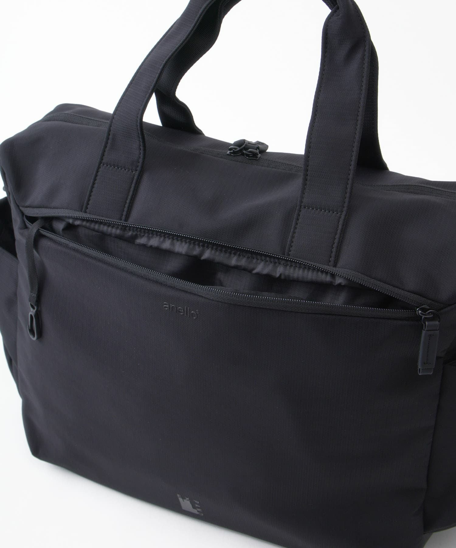 anello ボストンバッグ 両面撥水 キャリーオン JASPER ATB5142 ブラック