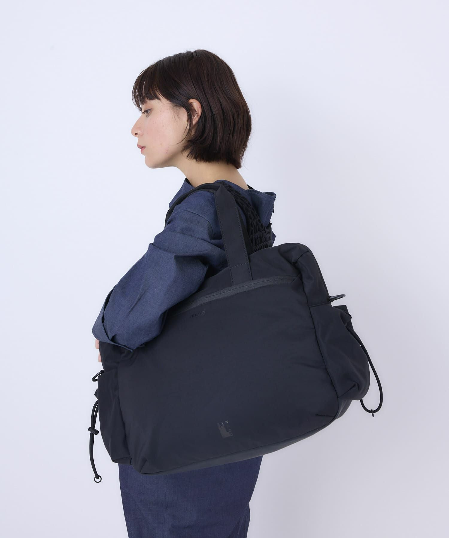 anello ボストンバッグ 両面撥水 キャリーオン JASPER ATB5142 ブラック