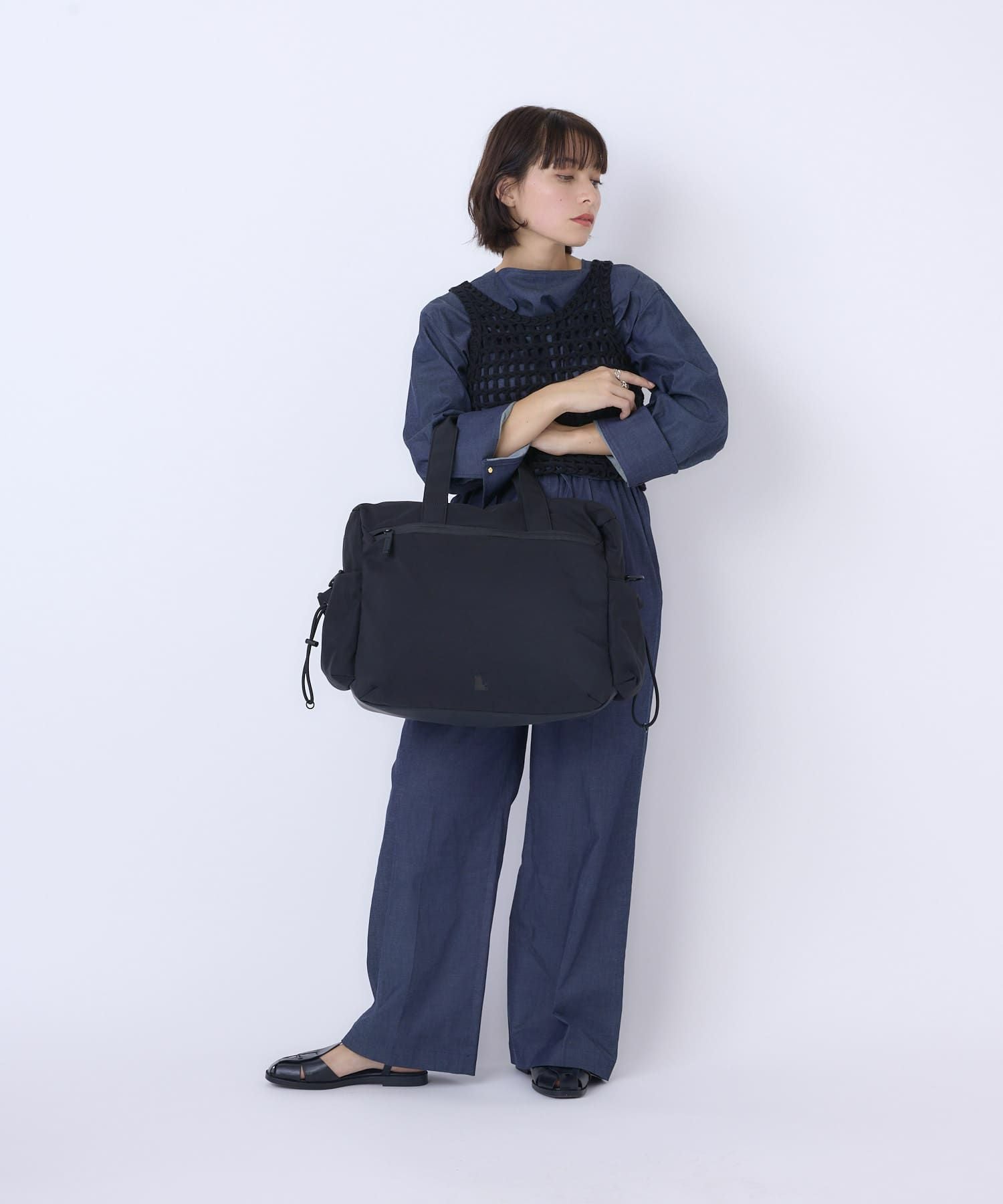 anello ボストンバッグ 両面撥水 キャリーオン JASPER ATB5142 ブラック