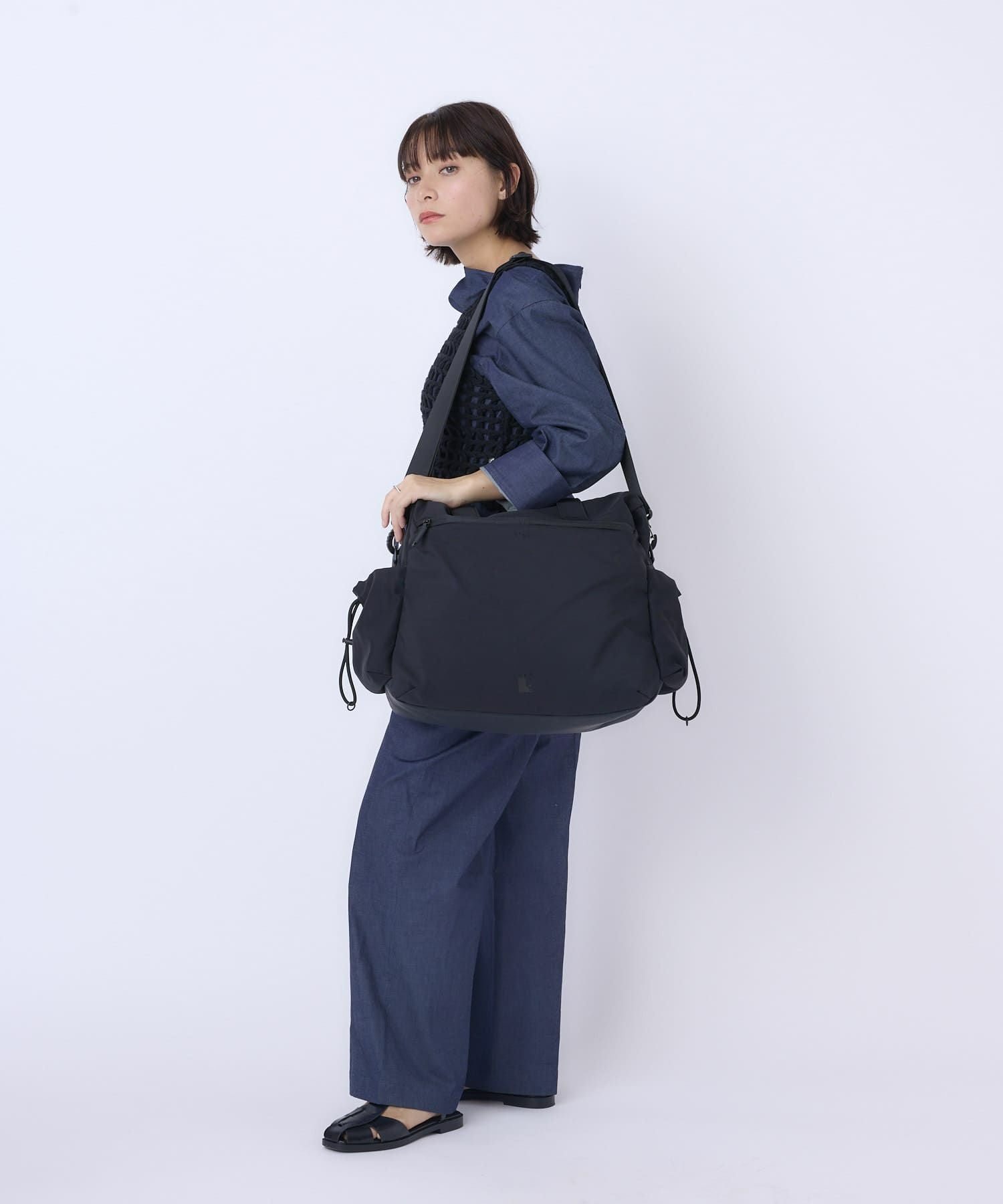 anello ボストンバッグ 両面撥水 キャリーオン JASPER ATB5142 ブラック