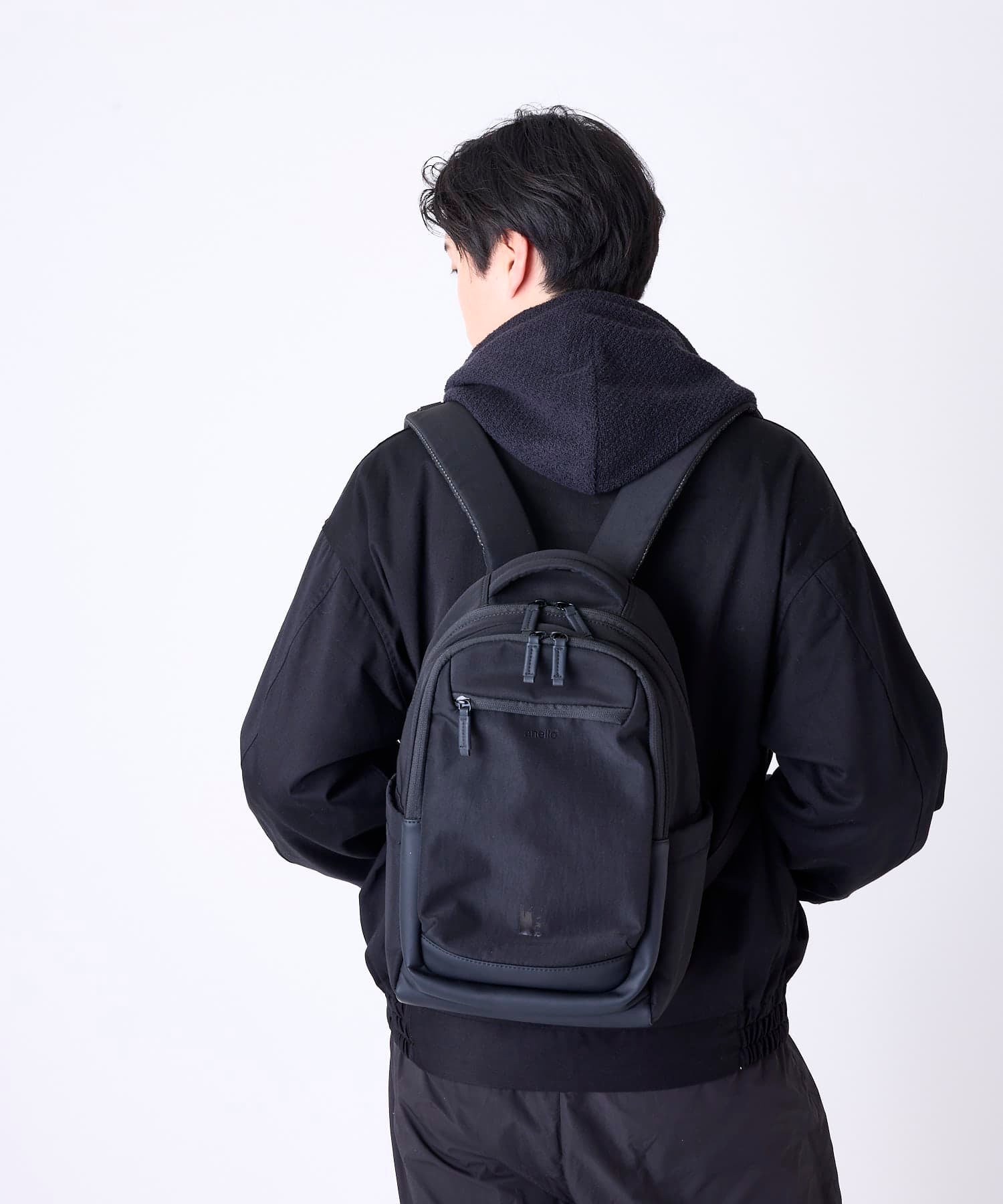 anello リュック バックパック PC収納 A4収納 両面撥水 JASPER ATB5143 ブラック