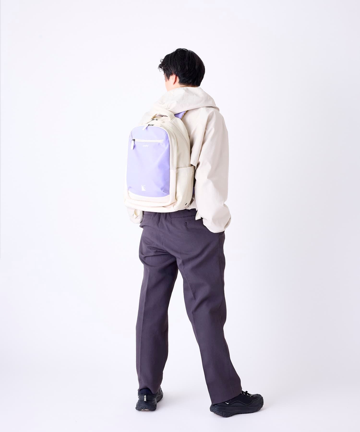 anello リュック バックパック　PC収納 A4収納 両面撥水 キャリーオン JASPERA ATB5144 ラベンダー