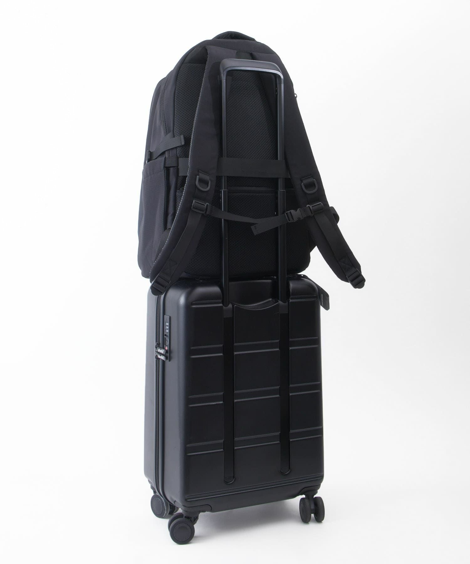 anello リュック バックパック PC収納 A4収納 両面撥水 キャリーオン JASPERA ATB5146 ブラック