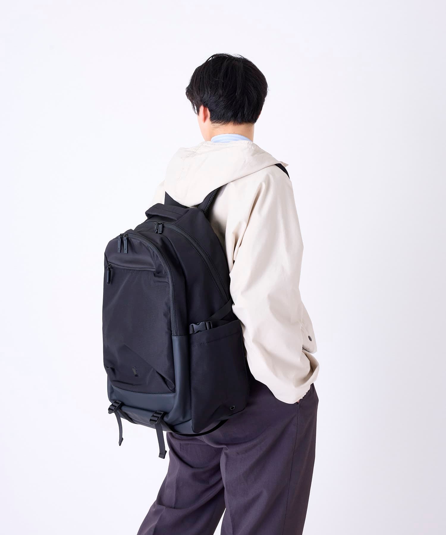 anello リュック バックパック PC収納 A4収納 両面撥水 キャリーオン JASPERA ATB5146 ブラック