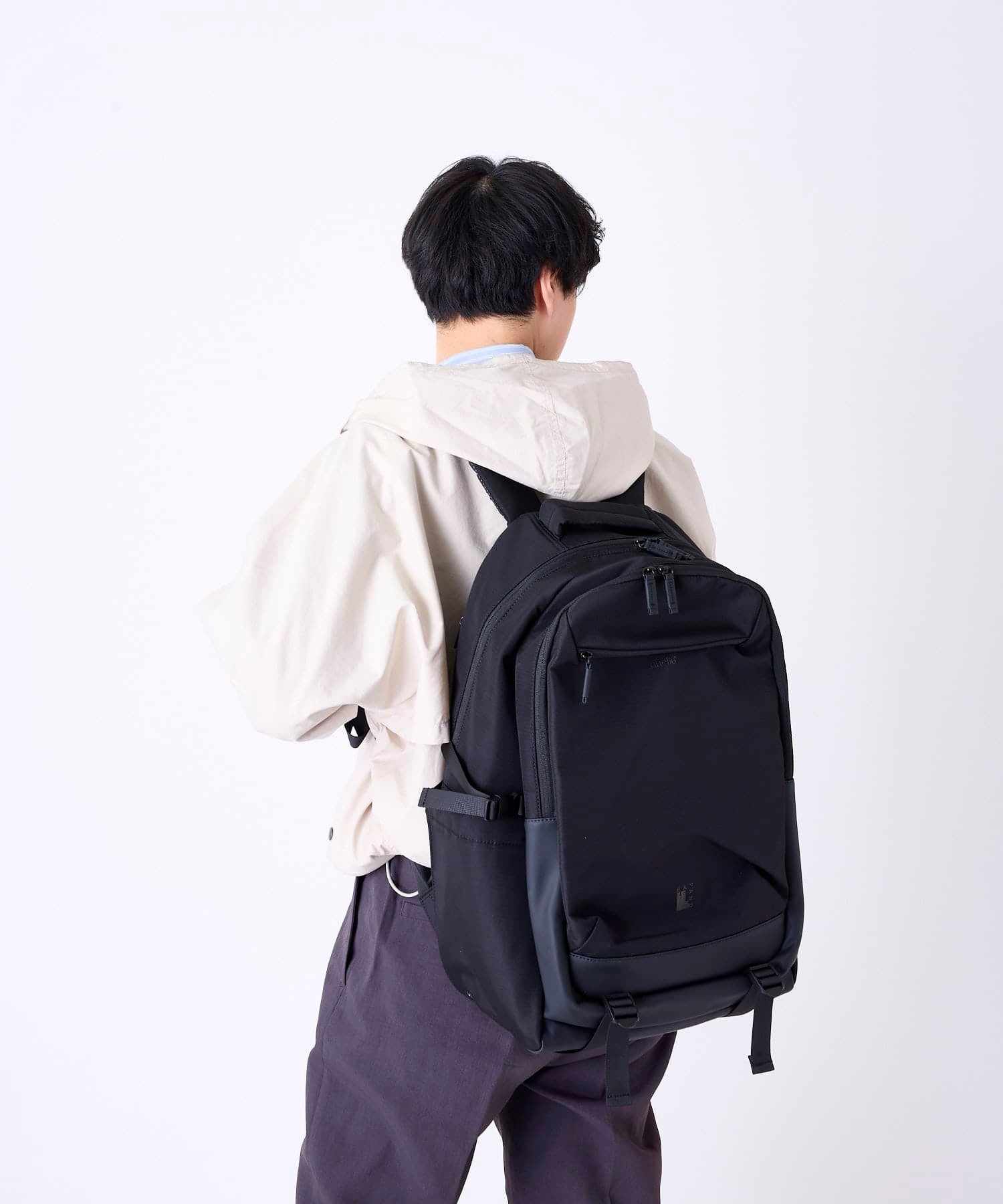anello リュック バックパック PC収納 A4収納 両面撥水 キャリーオン JASPERA ATB5146 ブラック