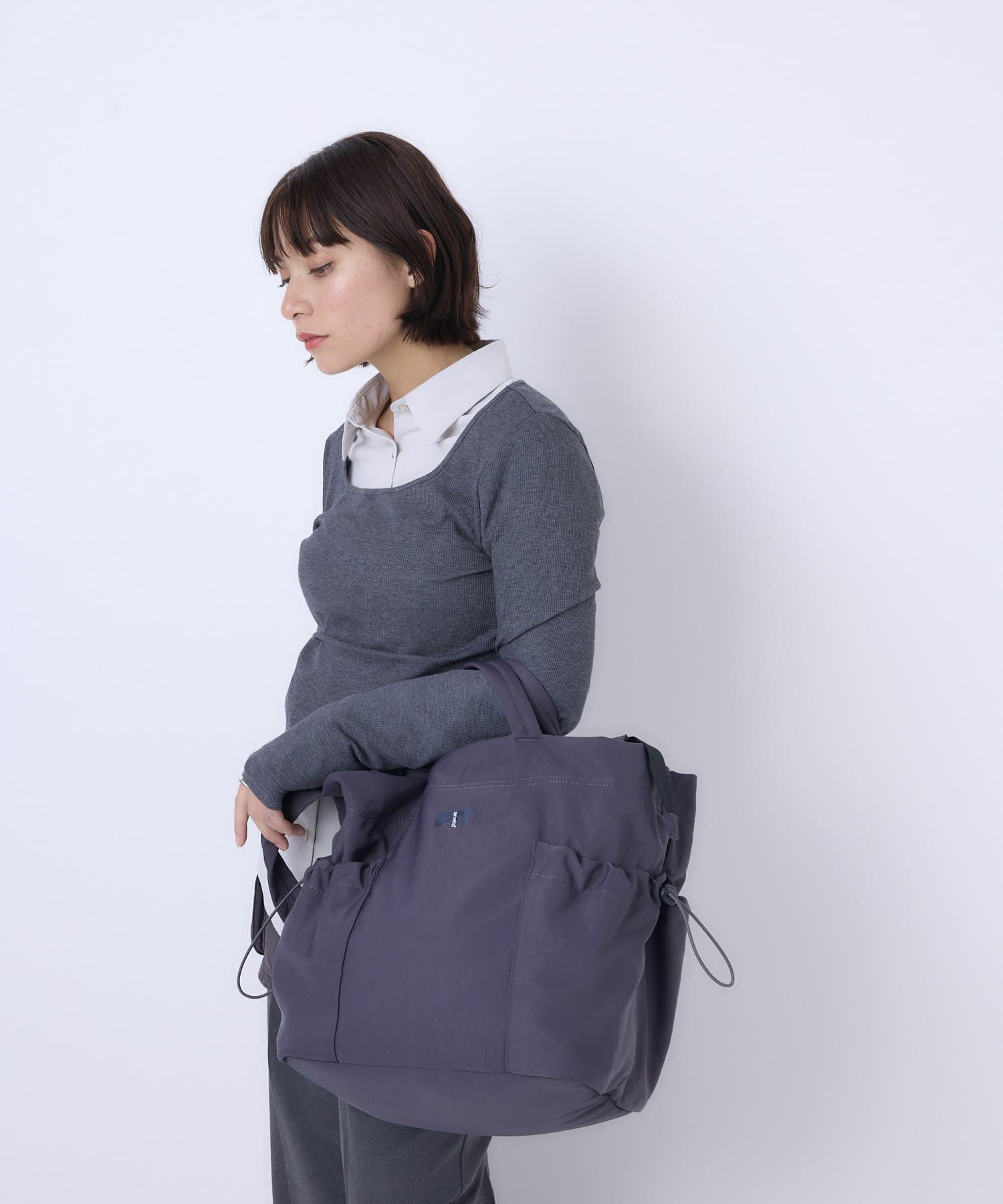 anello FIT FLOOP ショルダーバッグ A4 両面撥水 ATR0402 ダークグレー