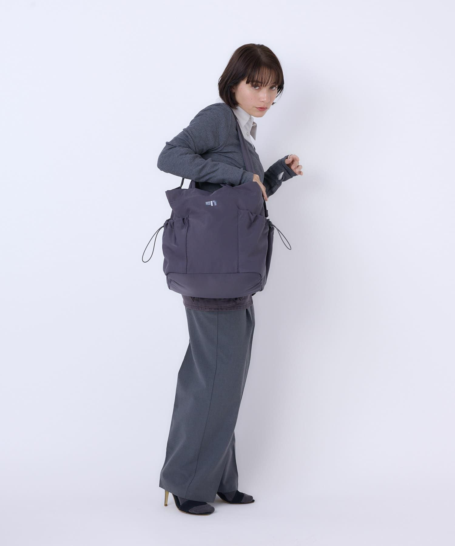 anello FIT FLOOP ショルダーバッグ A4 両面撥水 ATR0402 ダークグレー