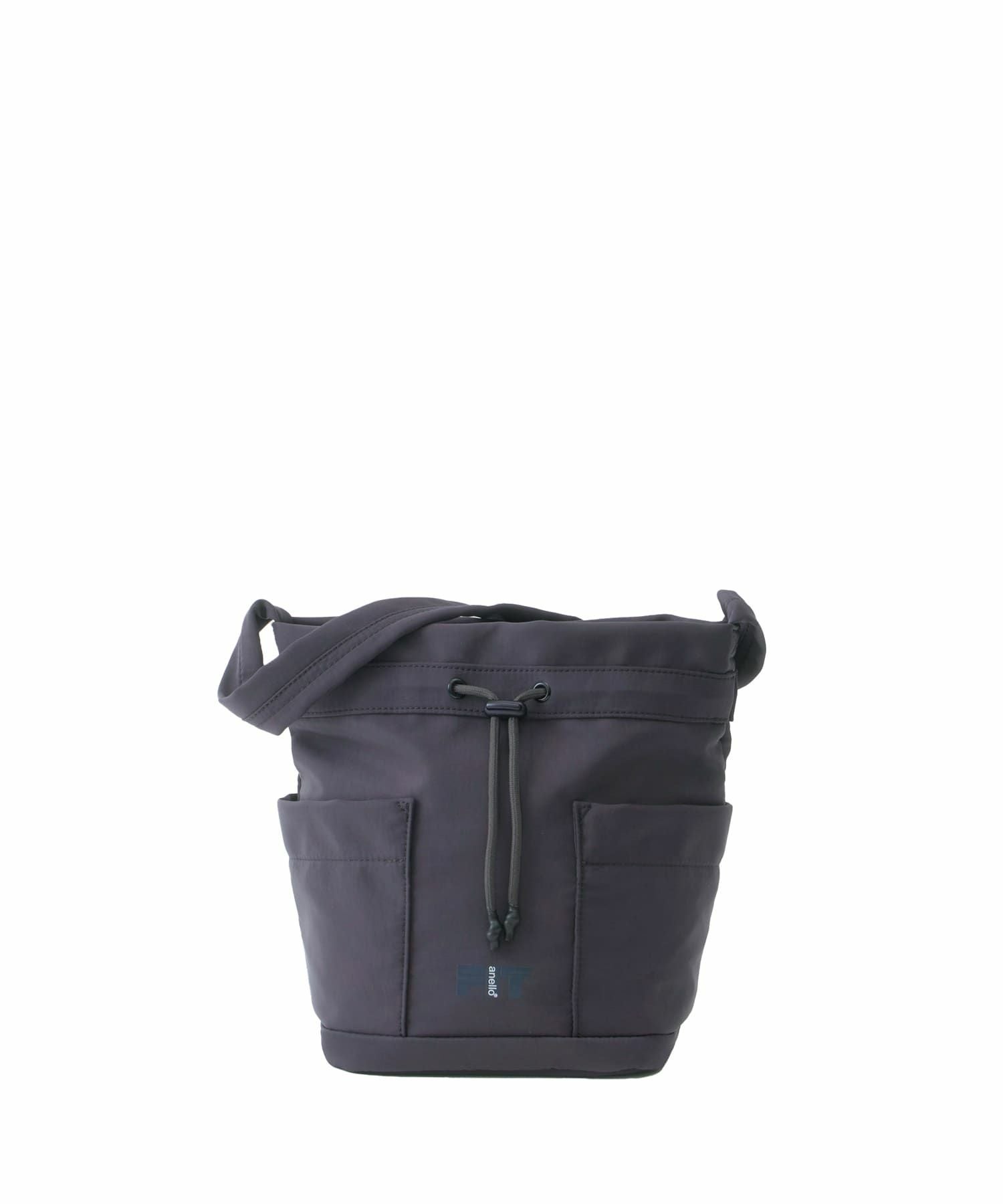 anello FIT FLOOP ショルダーバッグ ミニショルダー 巾着 両面撥水 ATR0403 ダークグレー