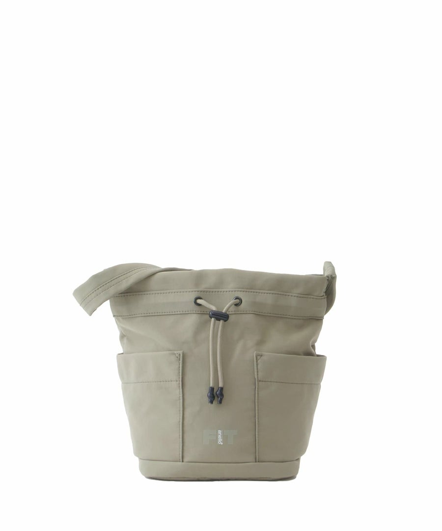 anello FIT FLOOP ショルダーバッグ ミニショルダー 巾着 両面撥水 ATR0403 グレーベージュ