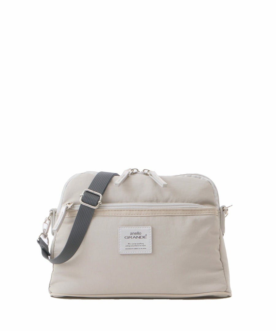 anelloGRANDE ショルダーバッグ ２WAY  撥水 軽量 ポーチ型  GHM1061 ライトグレー