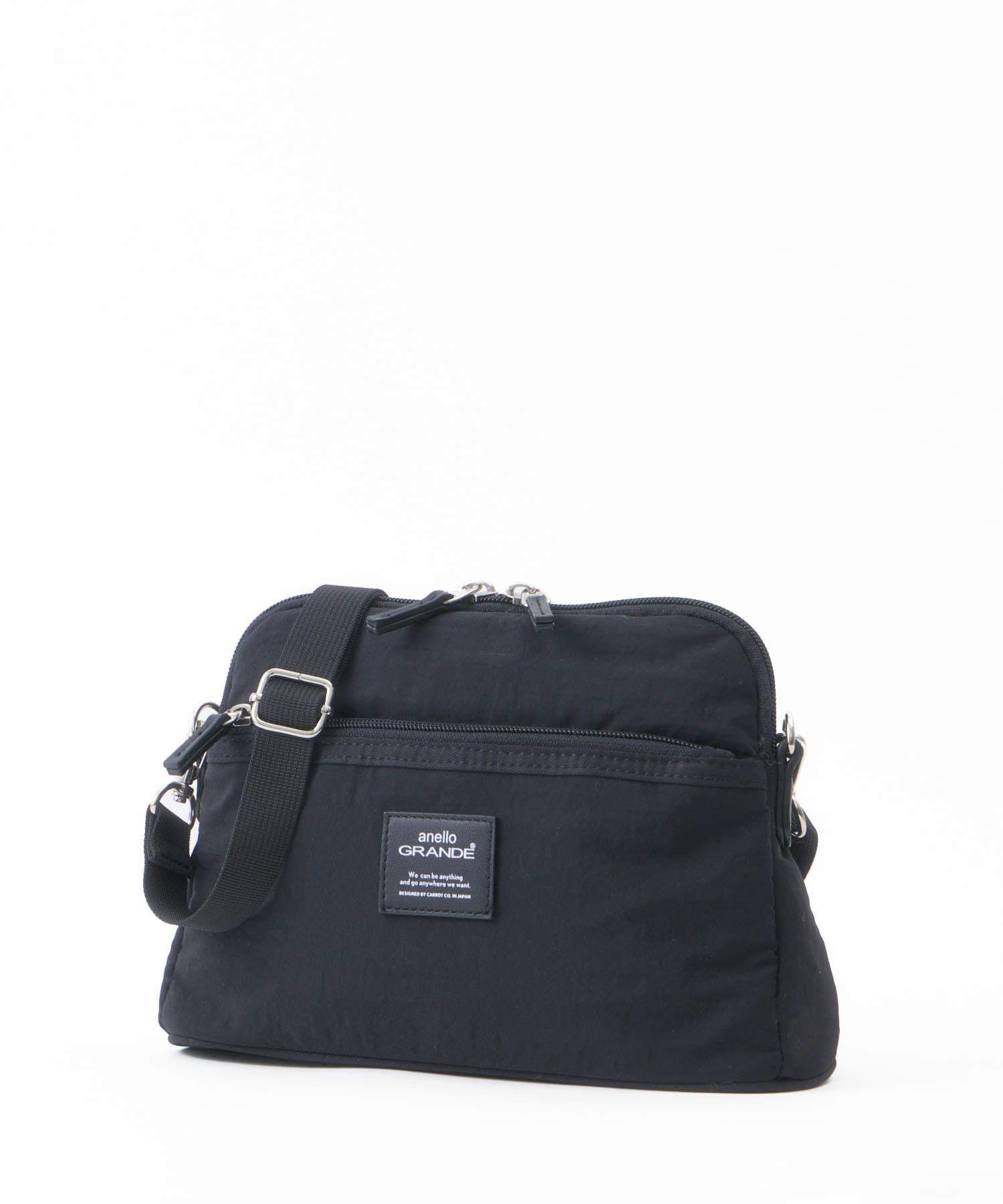 anelloGRANDE ショルダーバッグ ２WAY  撥水 軽量 ポーチ型  GHM1061 ブラック