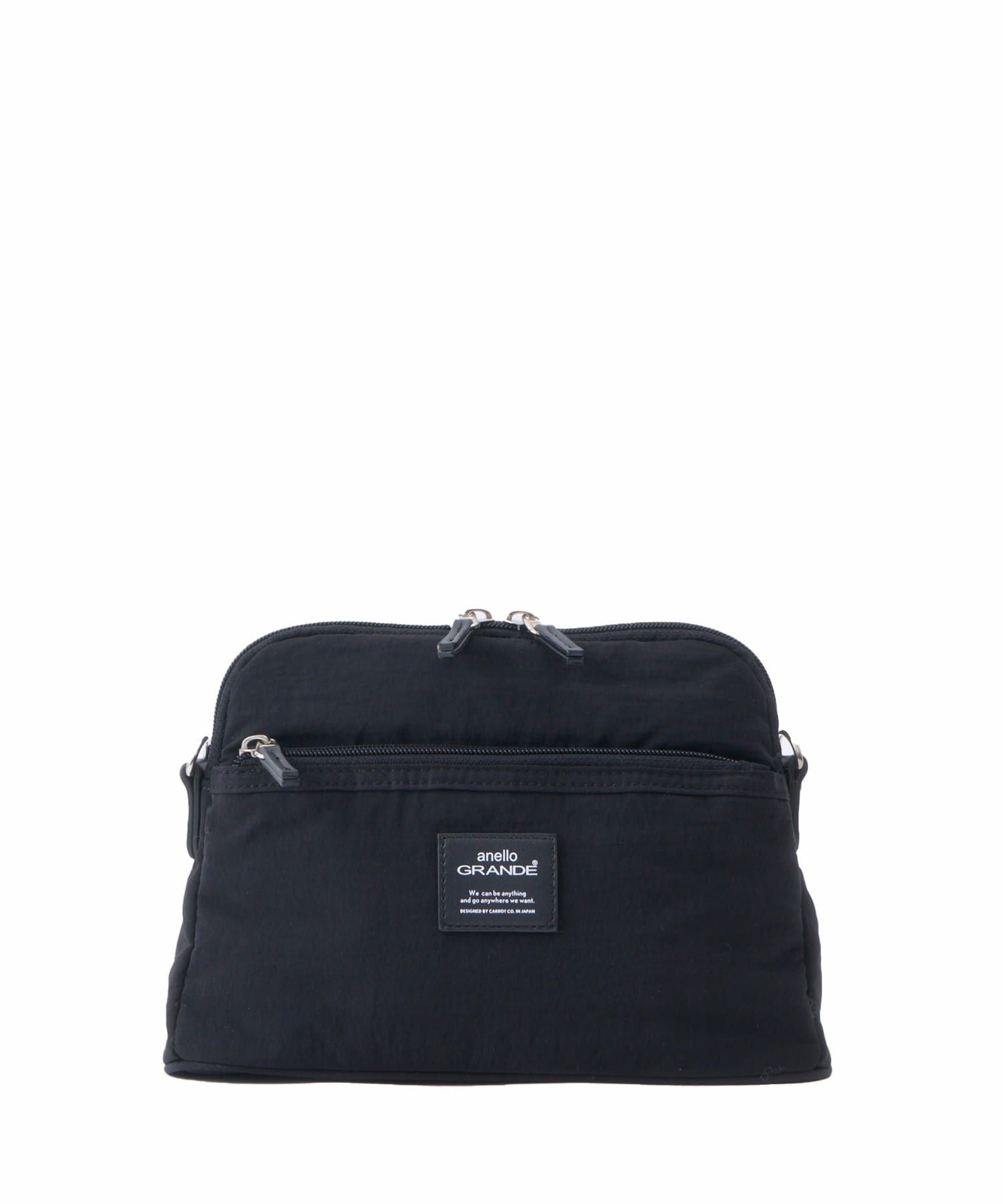 anelloGRANDE ショルダーバッグ ２WAY  撥水 軽量 ポーチ型  GHM1061 ブラック