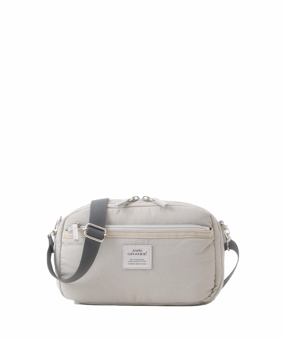 anelloGRANDE ショルダーバッグ ２WAY  撥水 軽量 ポーチ型 GHM1062 ライトグレー