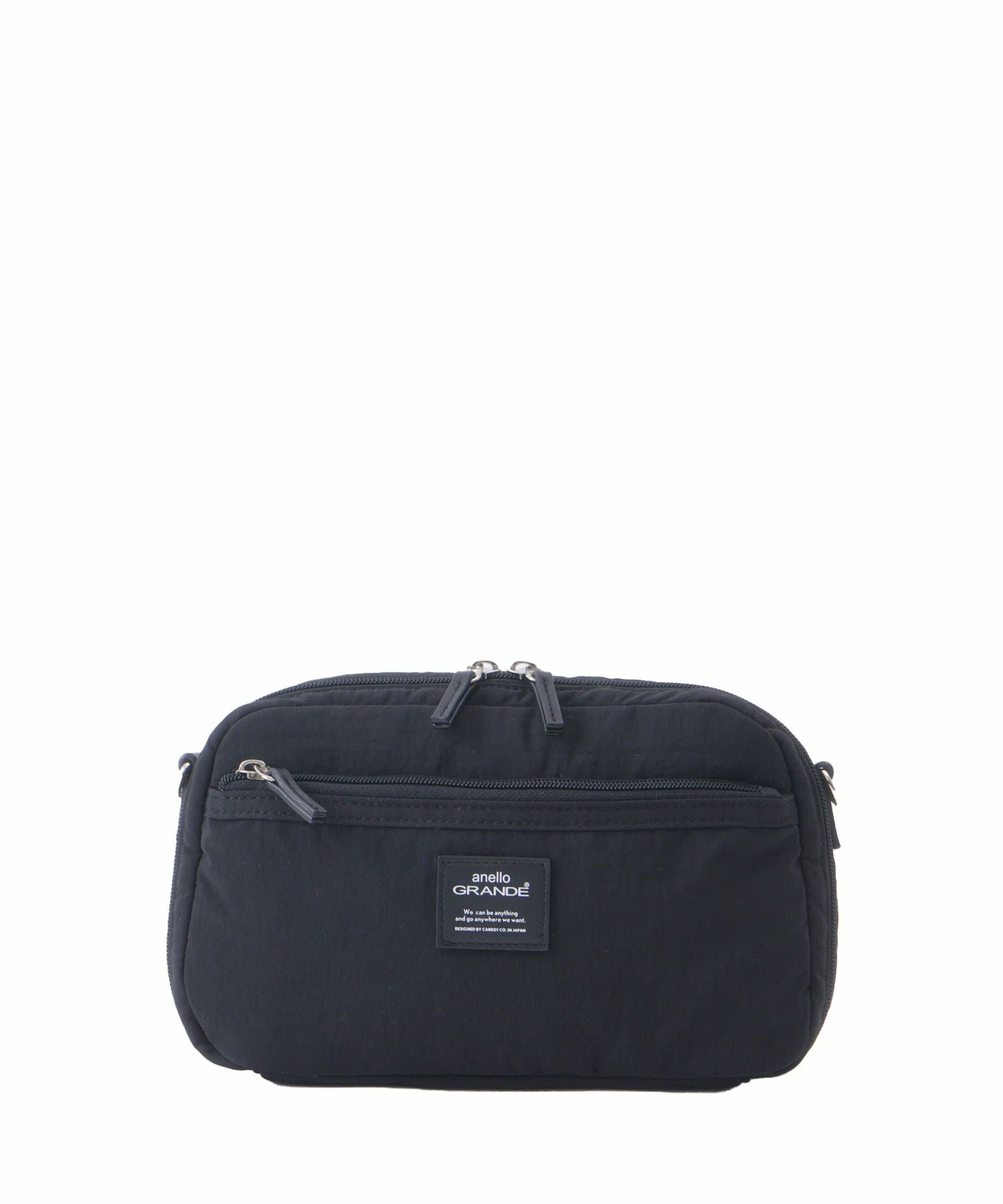 anelloGRANDE ショルダーバッグ ２WAY  撥水 軽量 ポーチ型 GHM1062 ブラック