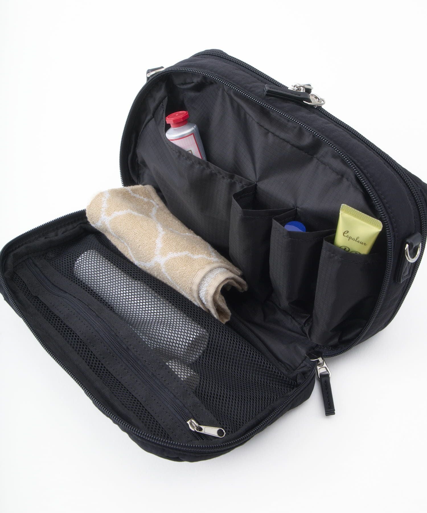 anelloGRANDE ショルダーバッグ ２WAY  撥水 軽量 ポーチ型 GHM1062 ブラック