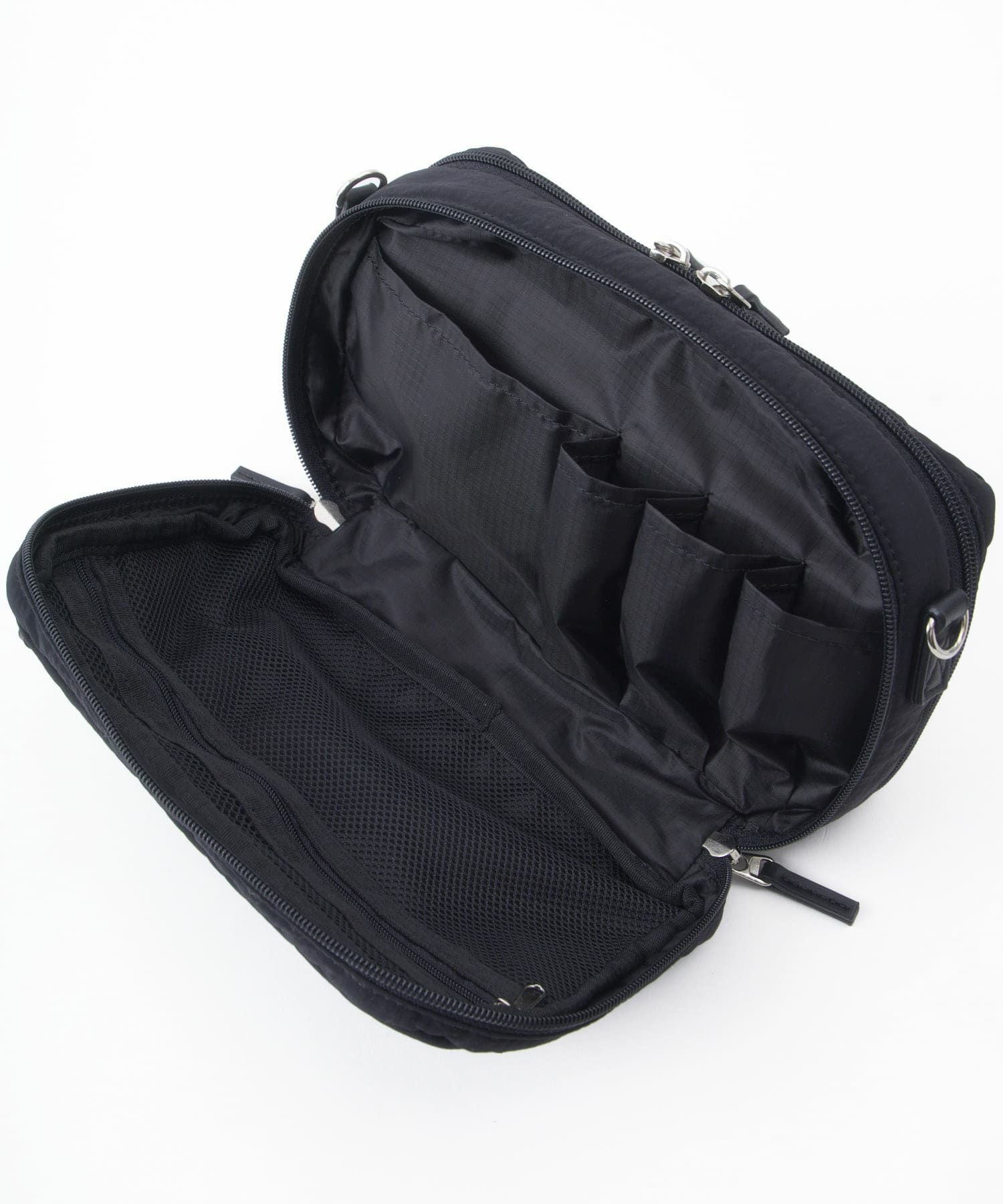 anelloGRANDE ショルダーバッグ ２WAY  撥水 軽量 ポーチ型 GHM1062 ブラック