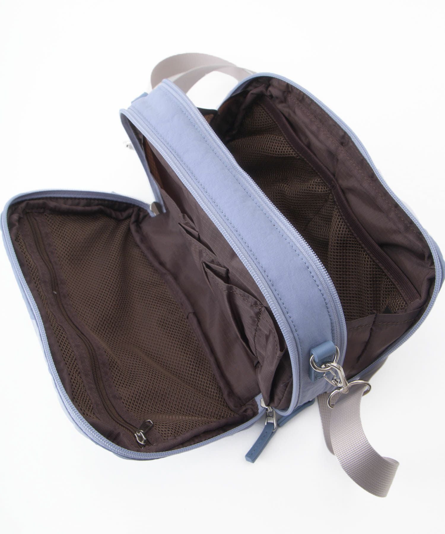 anelloGRANDE ショルダーバッグ ２WAY  撥水 軽量 ポーチ型 GHM1062 ブルーグレー