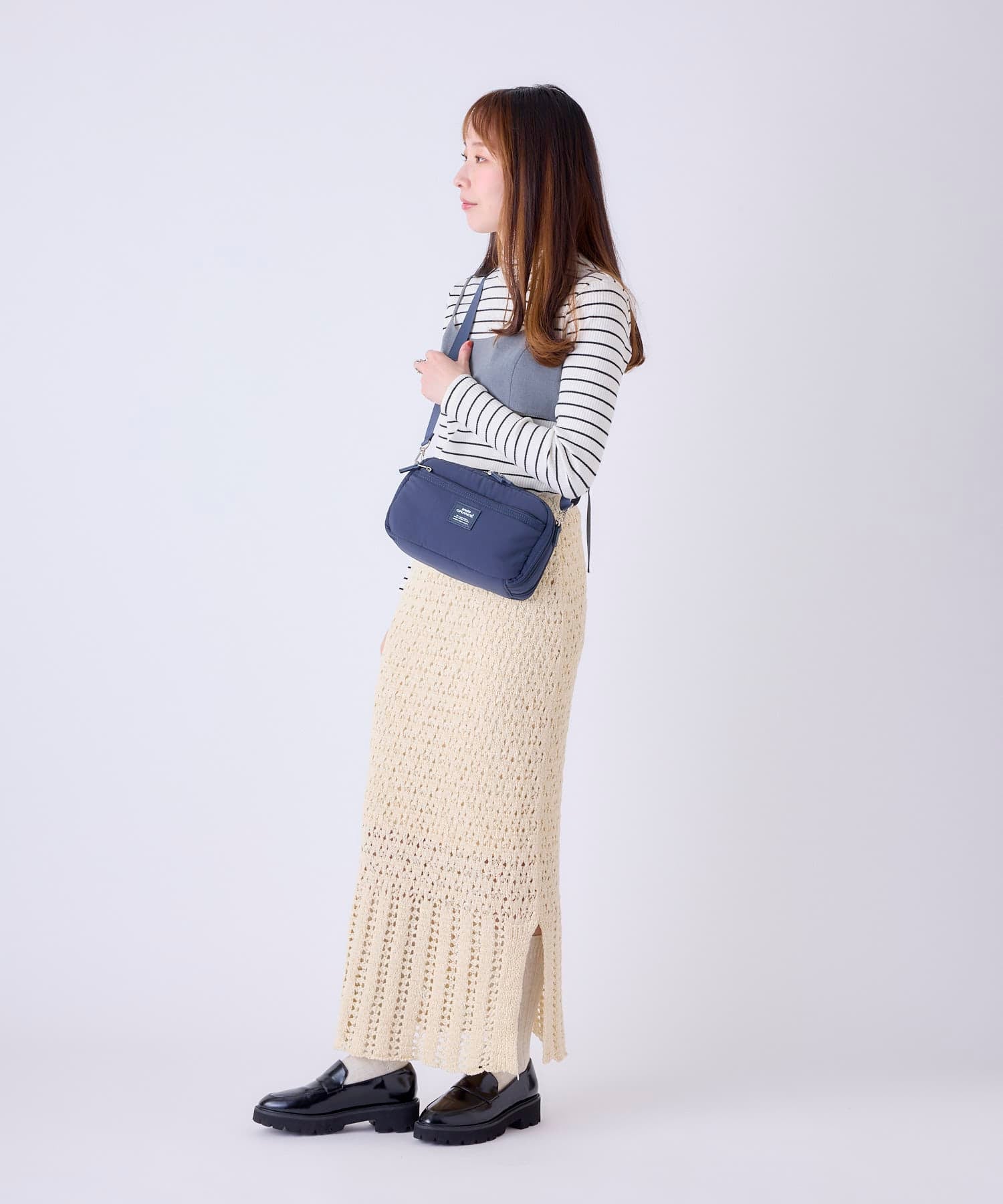 anelloGRANDE ショルダーバッグ ２WAY  撥水 軽量 ポーチ型 GHM1062 