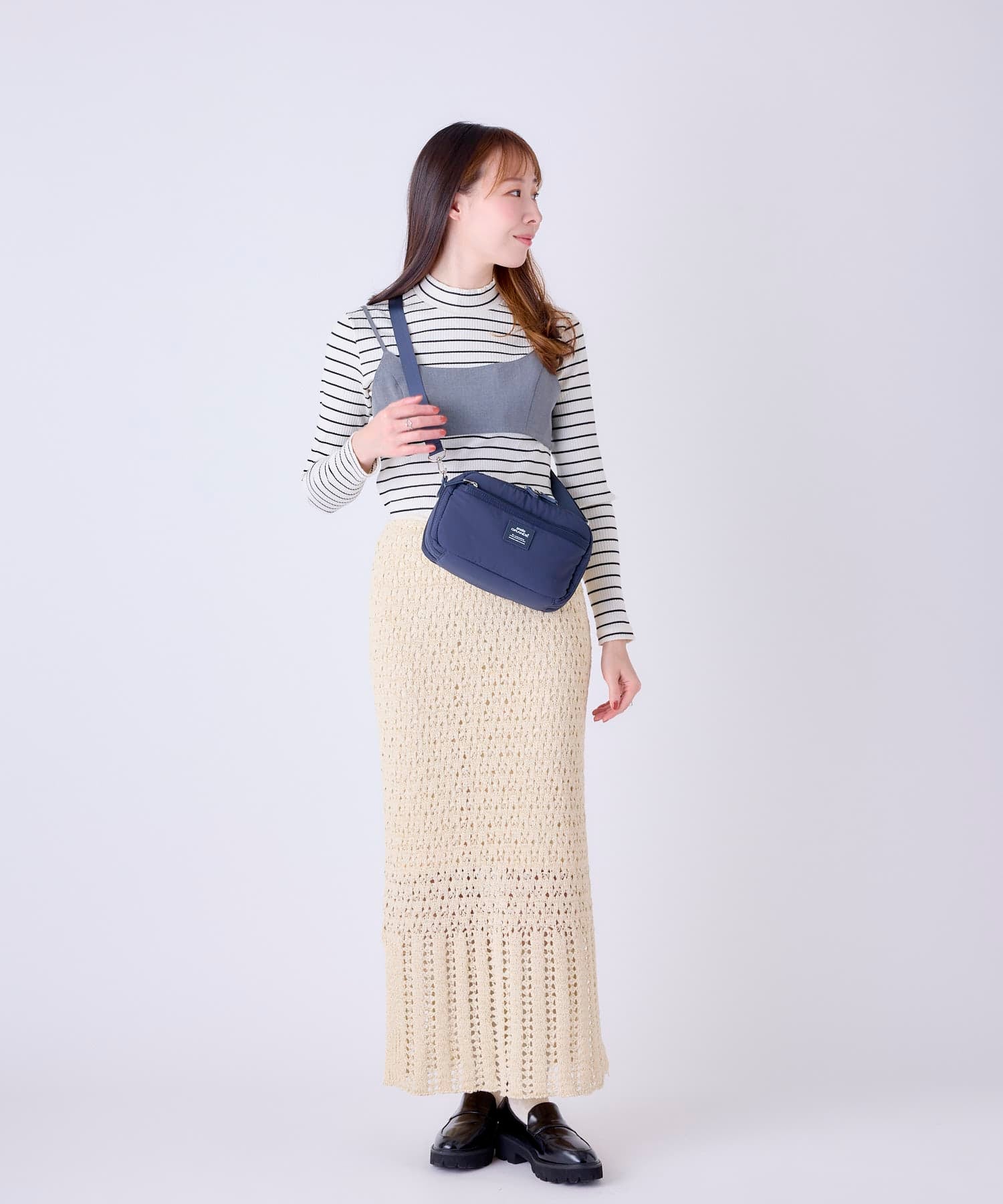 anelloGRANDE ショルダーバッグ ２WAY  撥水 軽量 ポーチ型 GHM1062 