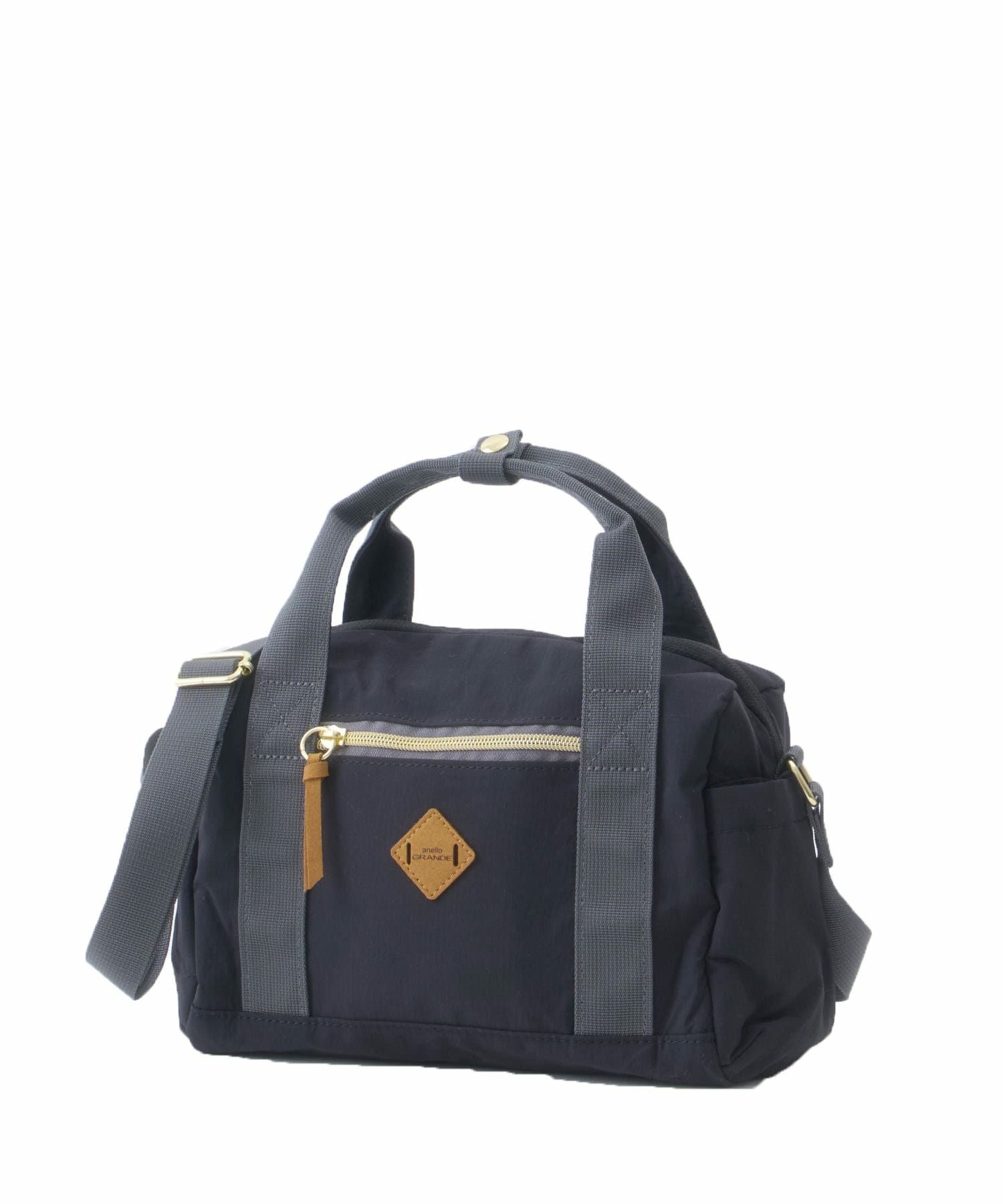 anelloGRANDE ショルダーバッグ ２WAY A5収納 軽量 撥水 RETROPOP GTM1071 ブラック