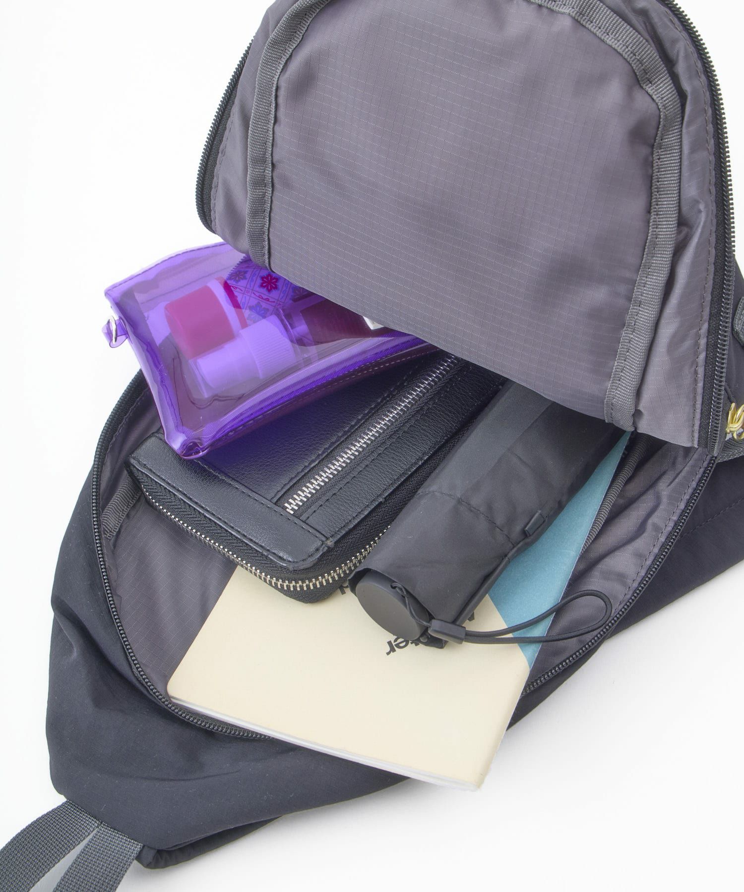 anelloGRANDE クロスボディ A５収納 軽量 撥水 RETROPOP GTM1075 ブラック