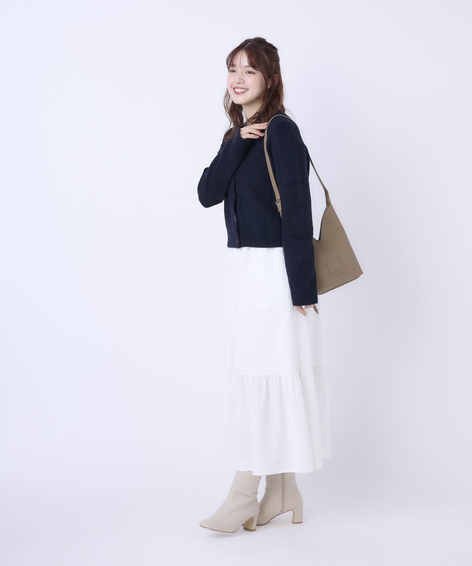 Legato Largo ショルダーバッグ V-shaped LG-X0571 グレーベージュ