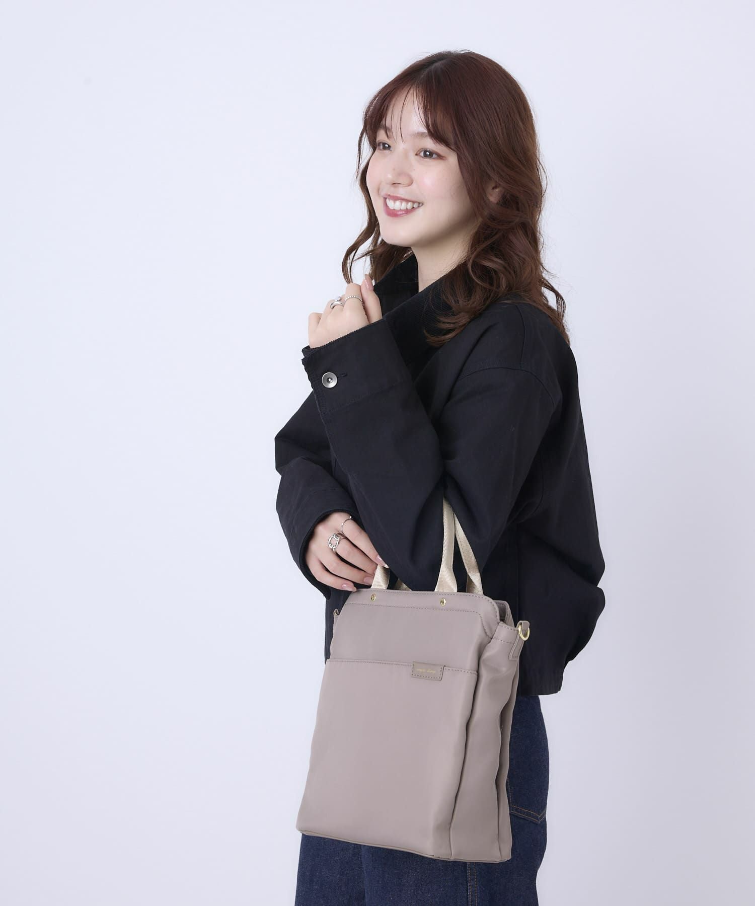 Legato Largo トートバッグ ２WAY A5収納 Stand Style LH-D1581 グレーベージュ