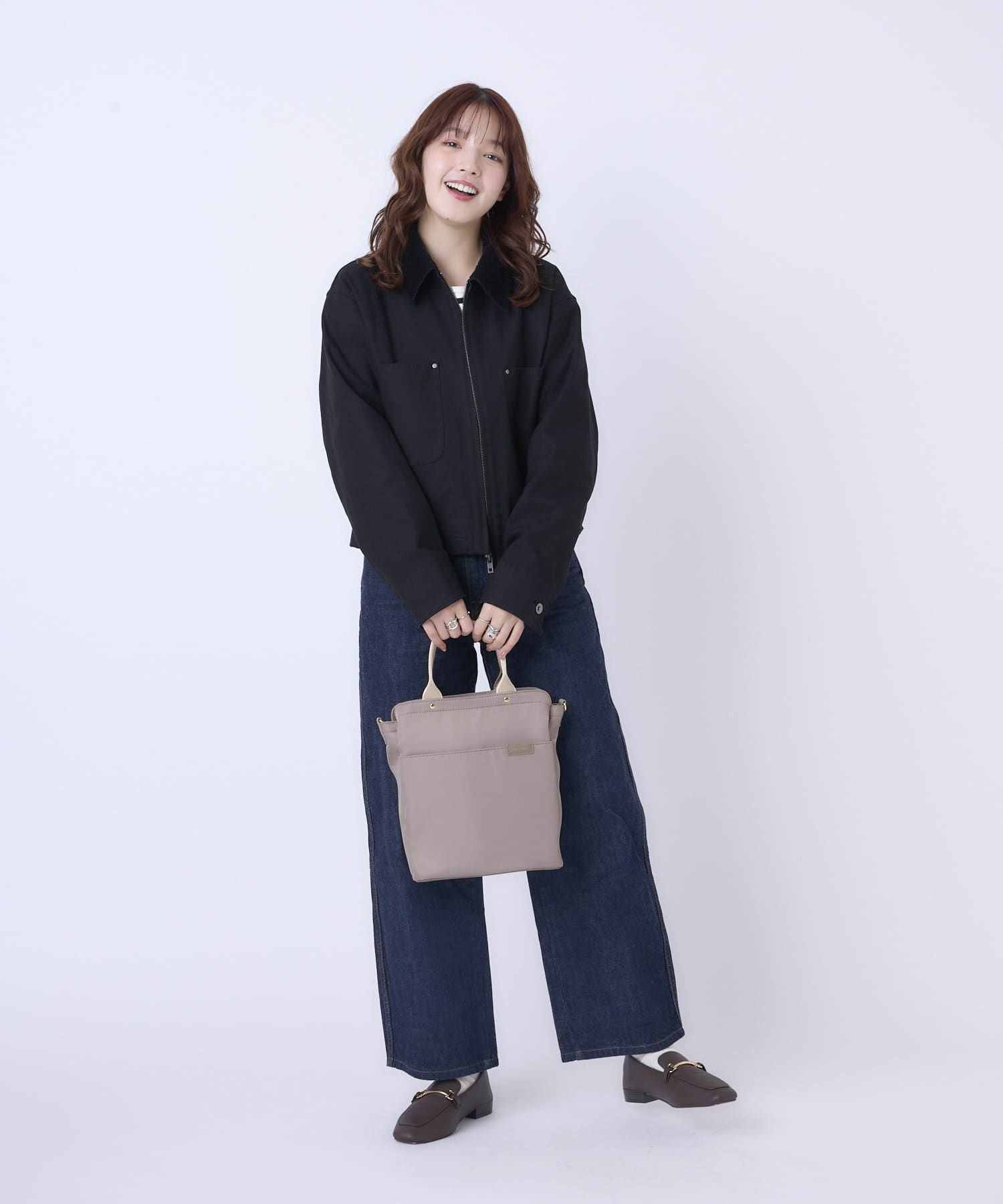 Legato Largo トートバッグ ２WAY A5収納 Stand Style LH-D1581 グレーベージュ