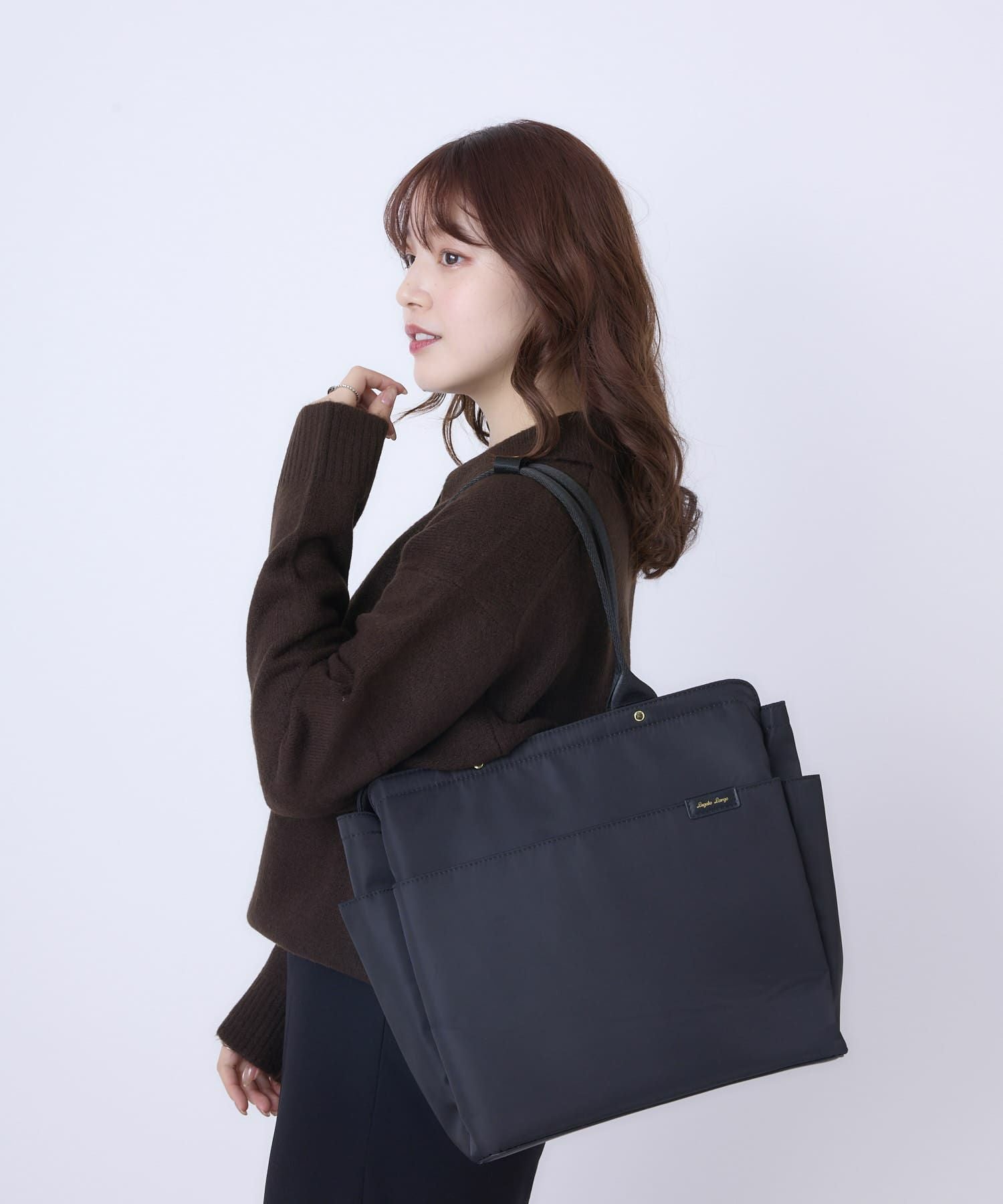 Legato Largo トートバッグ A4収納 Stand Style LH-D1582 ブラック