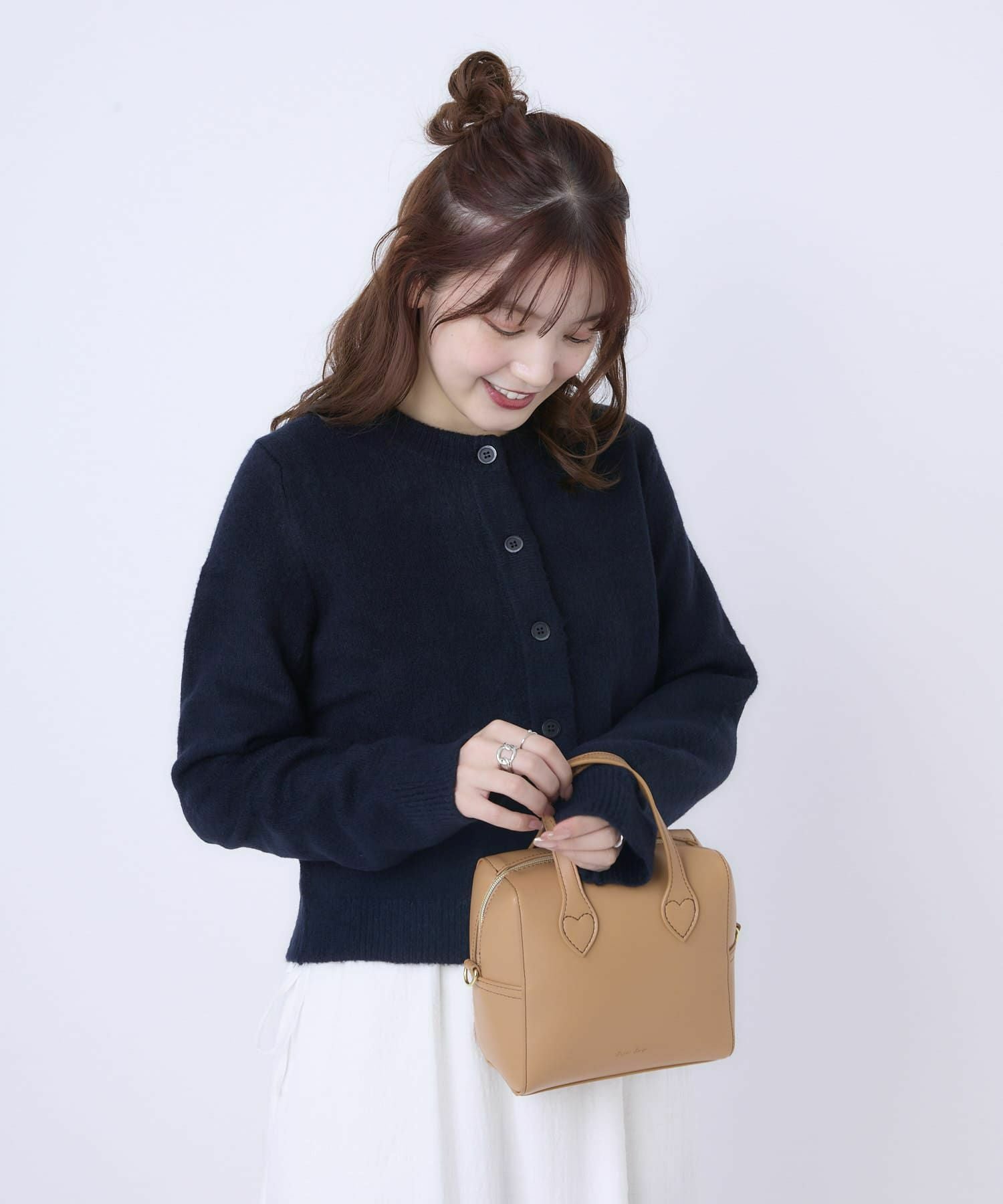 Legato Largo ショルダーバッグ ２WAY 軽量 ハートステッチ LH-W0133　キャメル