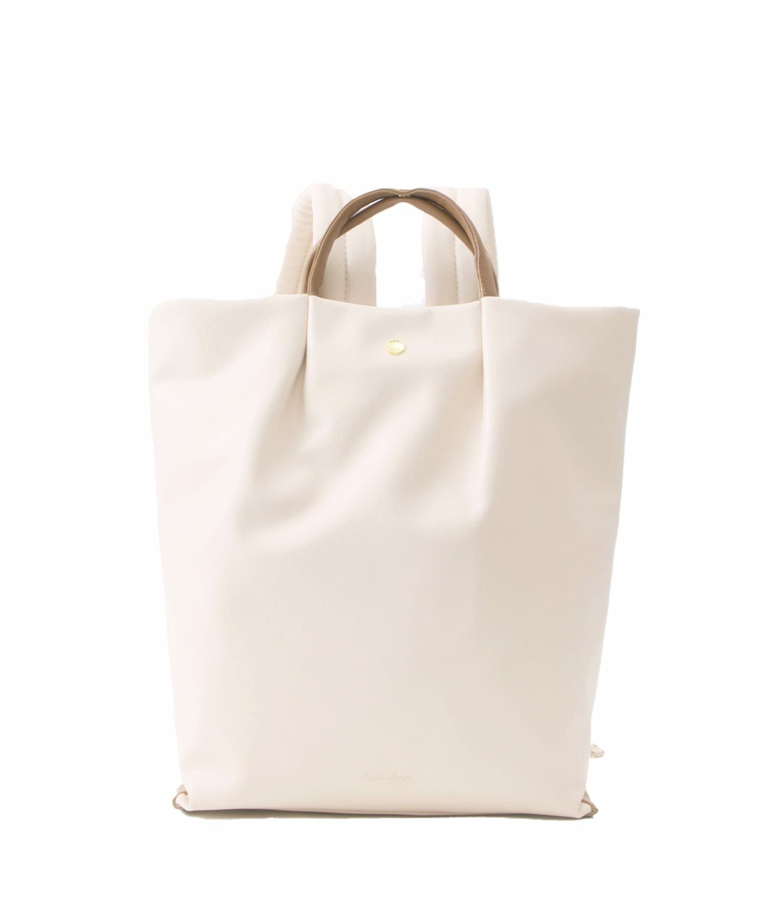 Legato Largo 肩楽 リュック トート型リュック A4収納 PU素材 LH-W0164 アイボリー