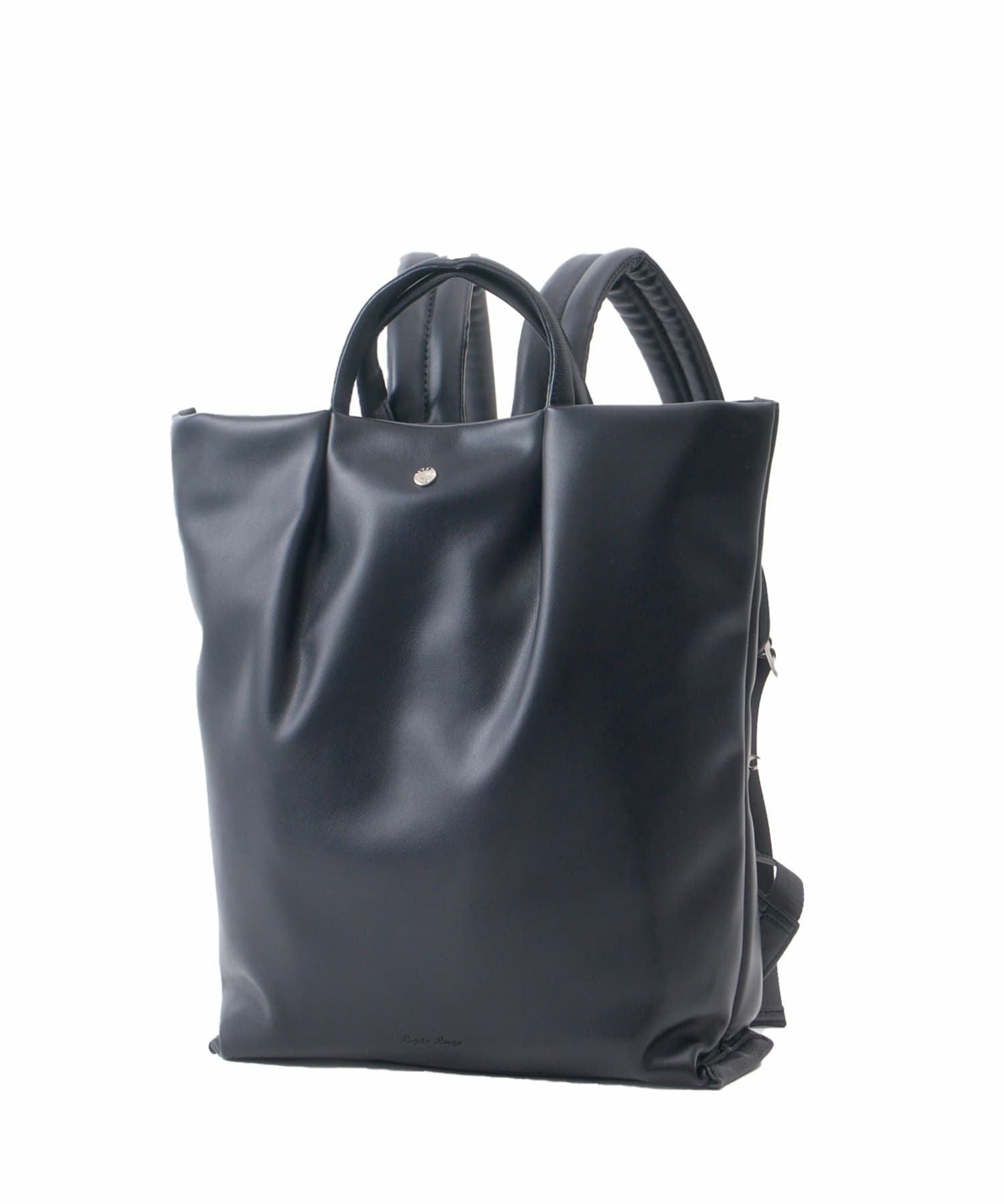 Legato Largo 肩楽 リュック トート型リュック A4収納 PU素材 LH-W0164 ブラック