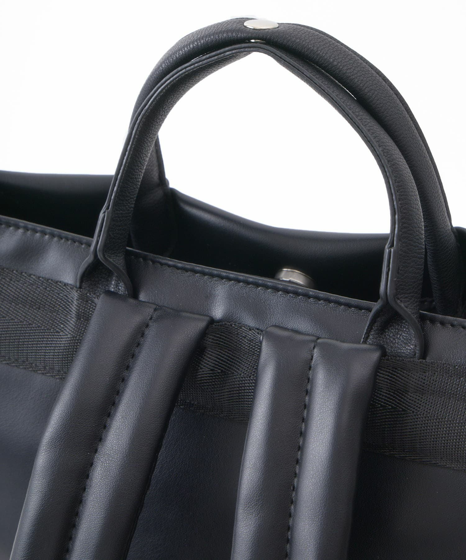 Legato Largo 肩楽 リュック トート型リュック A4収納 PU素材 LH-W0164 ブラック